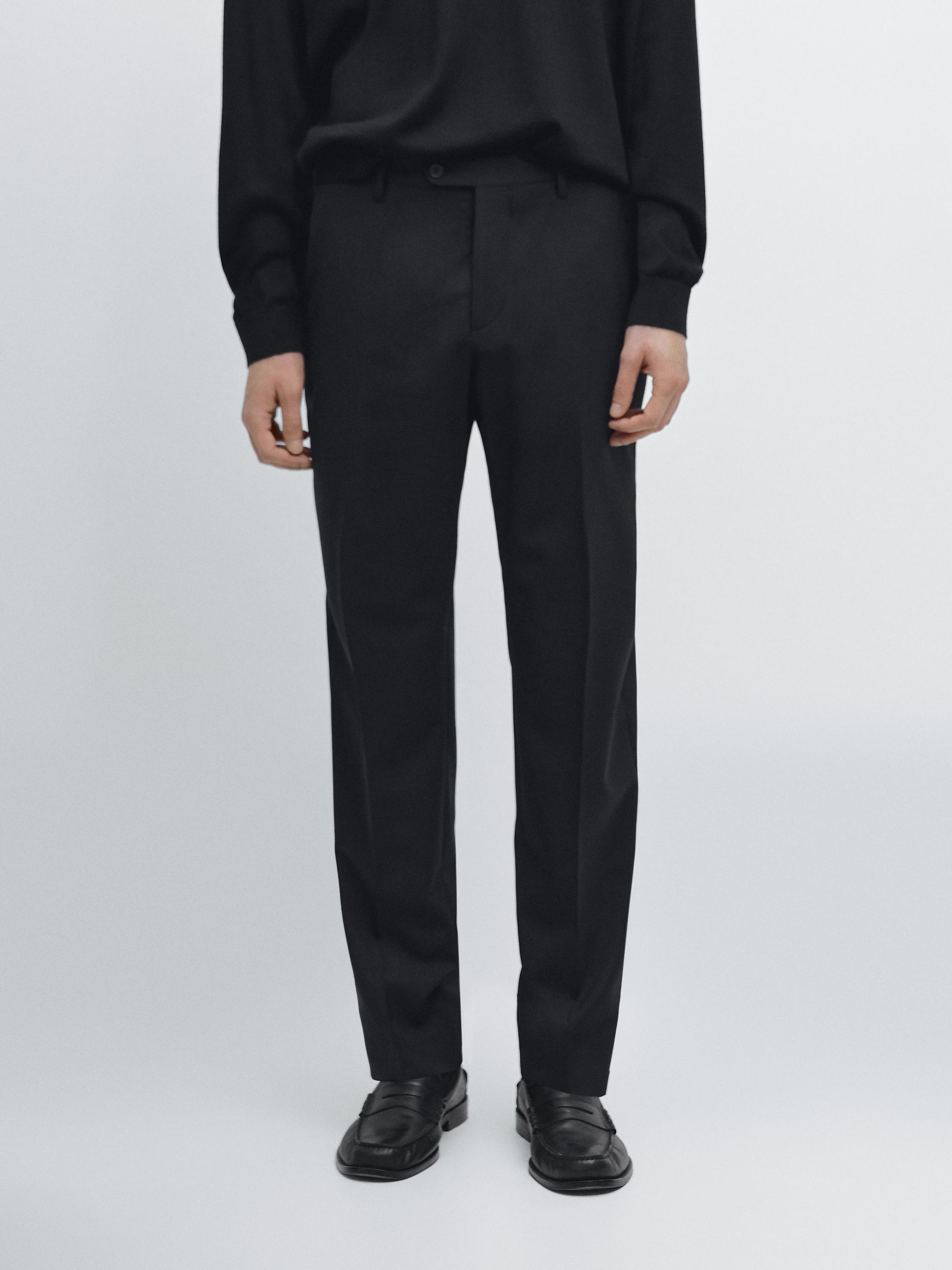 Wool suit trousers