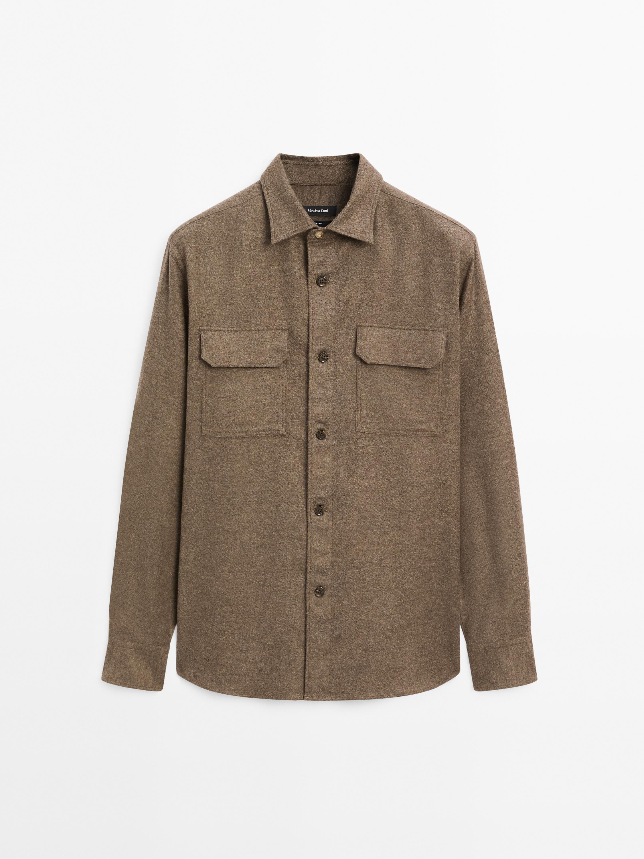 Double-pocket cotton overshirt