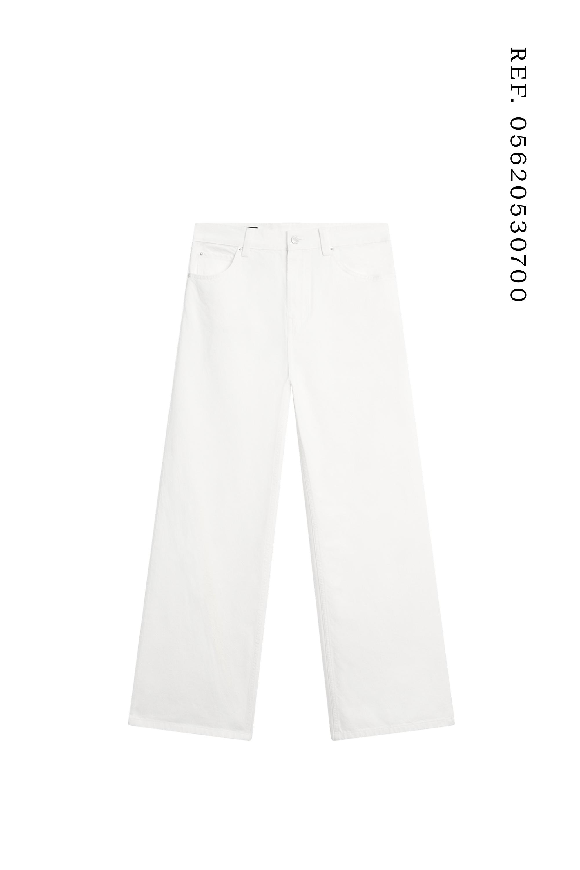 High-waist wide-leg jeans — Off white