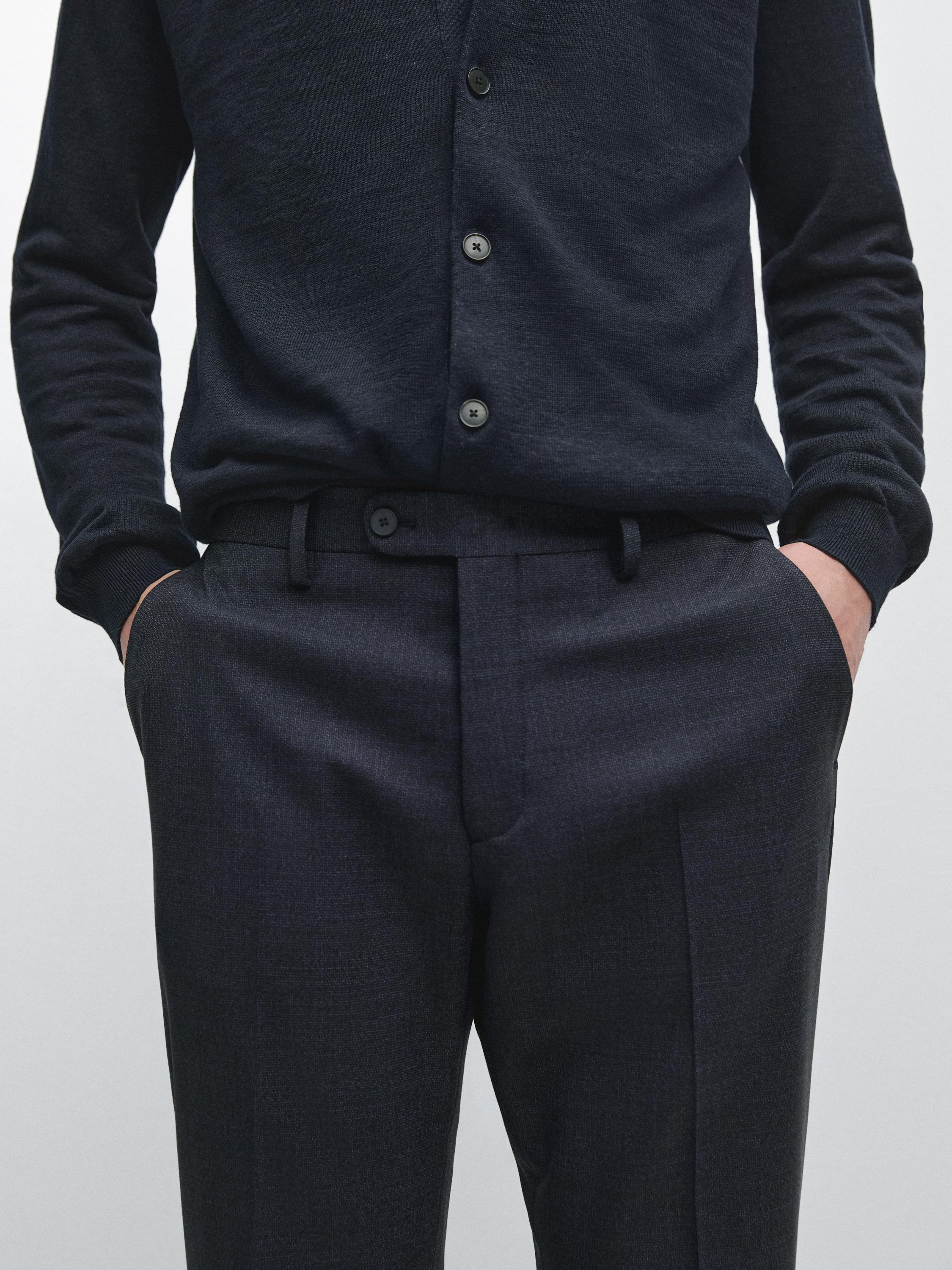Cold wool suit trousers — INDIGO