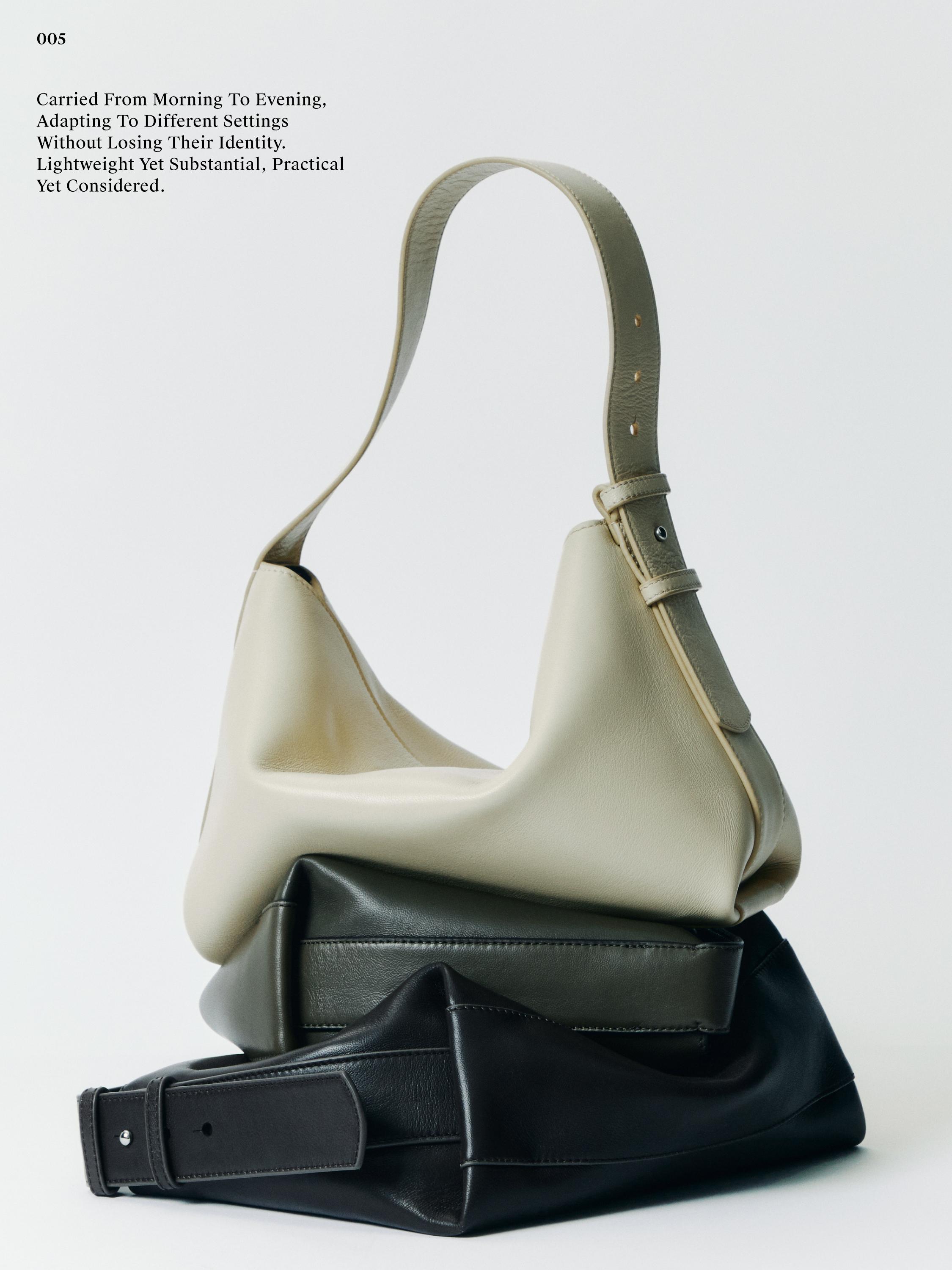 Small nappa leather shoulder bag — SAND