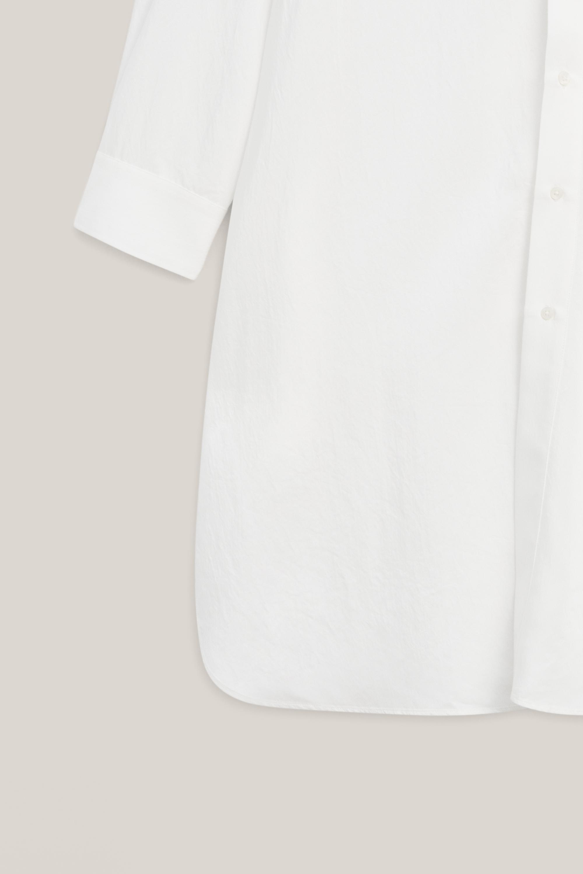 Long flowing 100% cotton shirt - LIMITED EDITION — WHITE
