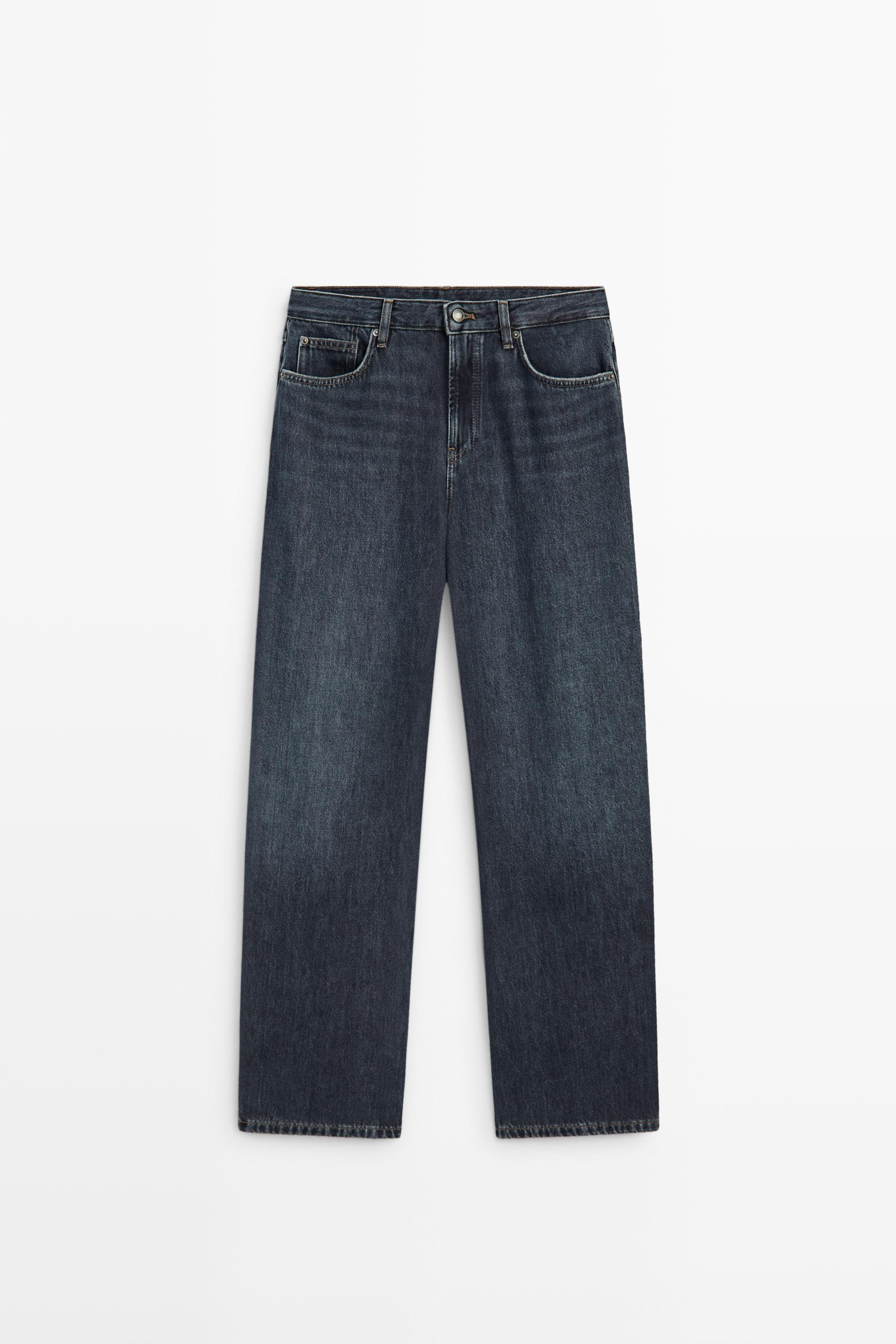Relaxed fit high-waist barrel fit jeans