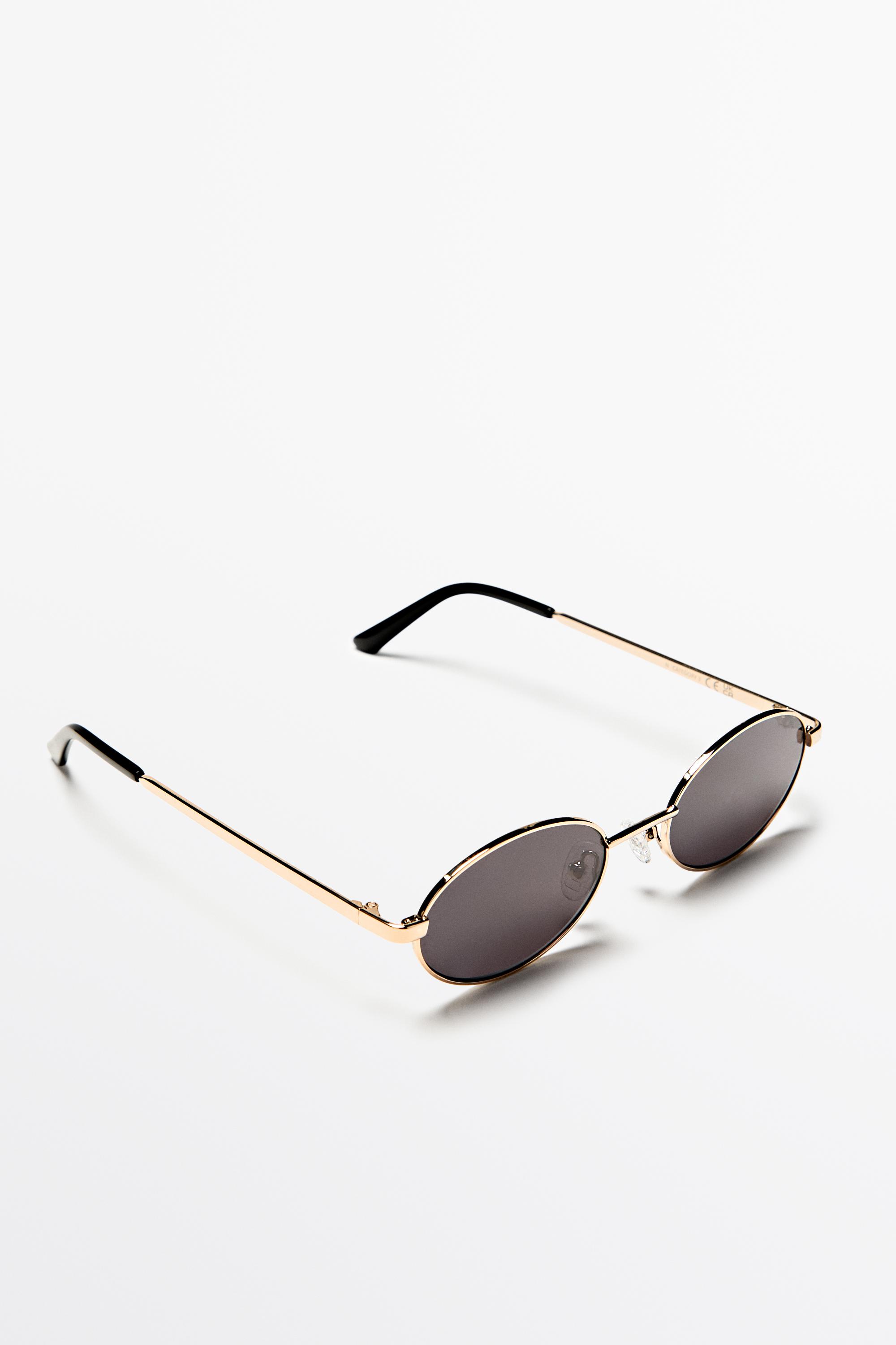 Metallic oval sunglasses