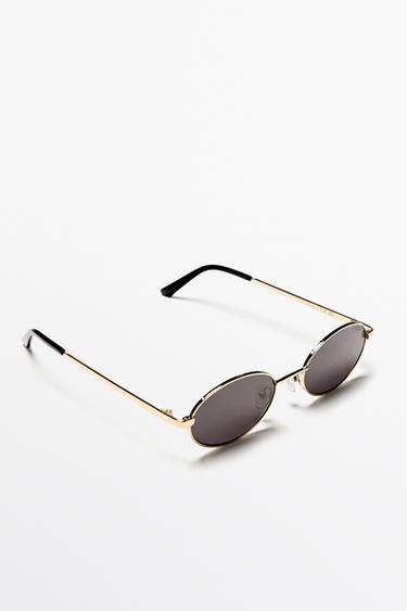 Metallic oval sunglasses — GREEN 2