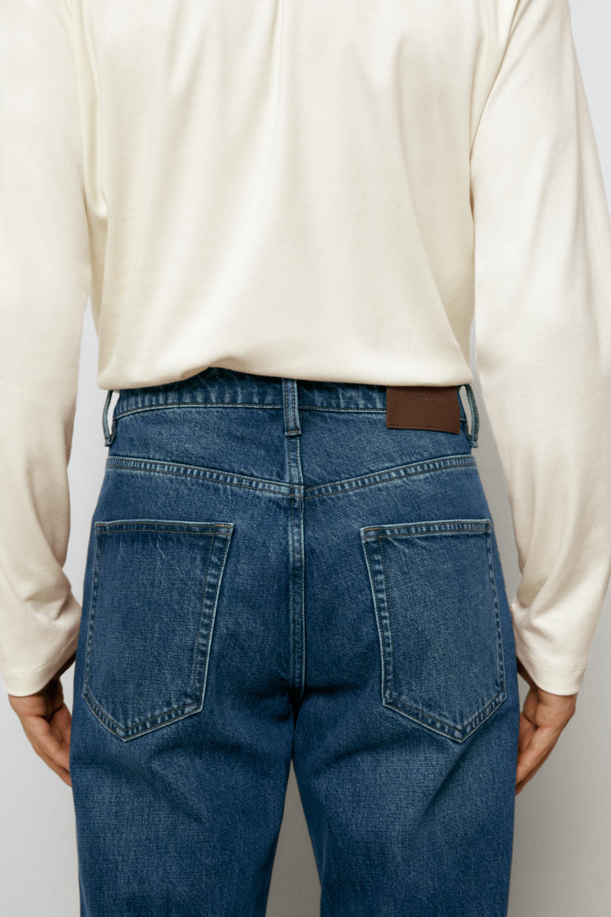 Tapered fit jeans — DARK BLUE