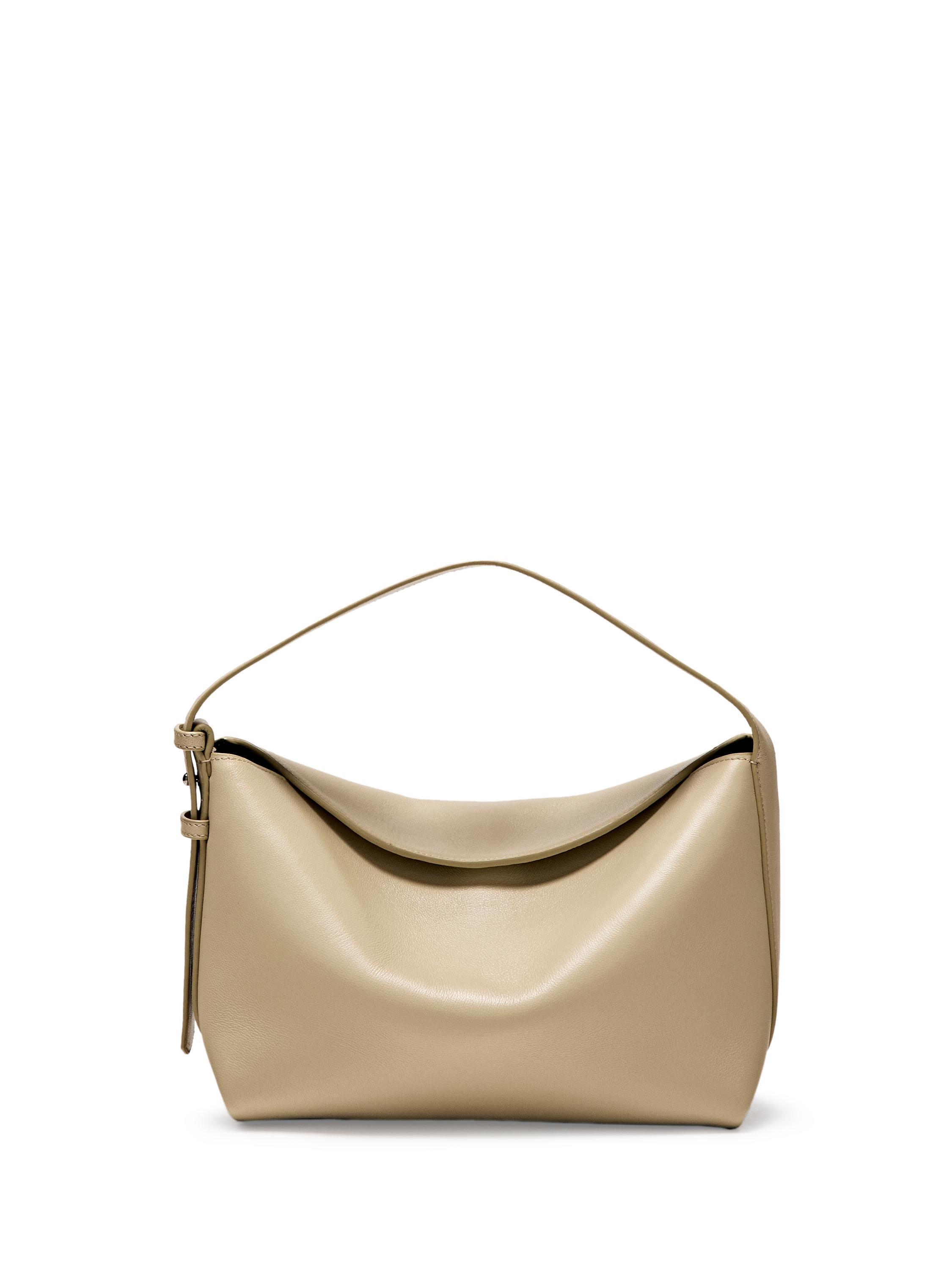 Small nappa leather shoulder bag — SAND