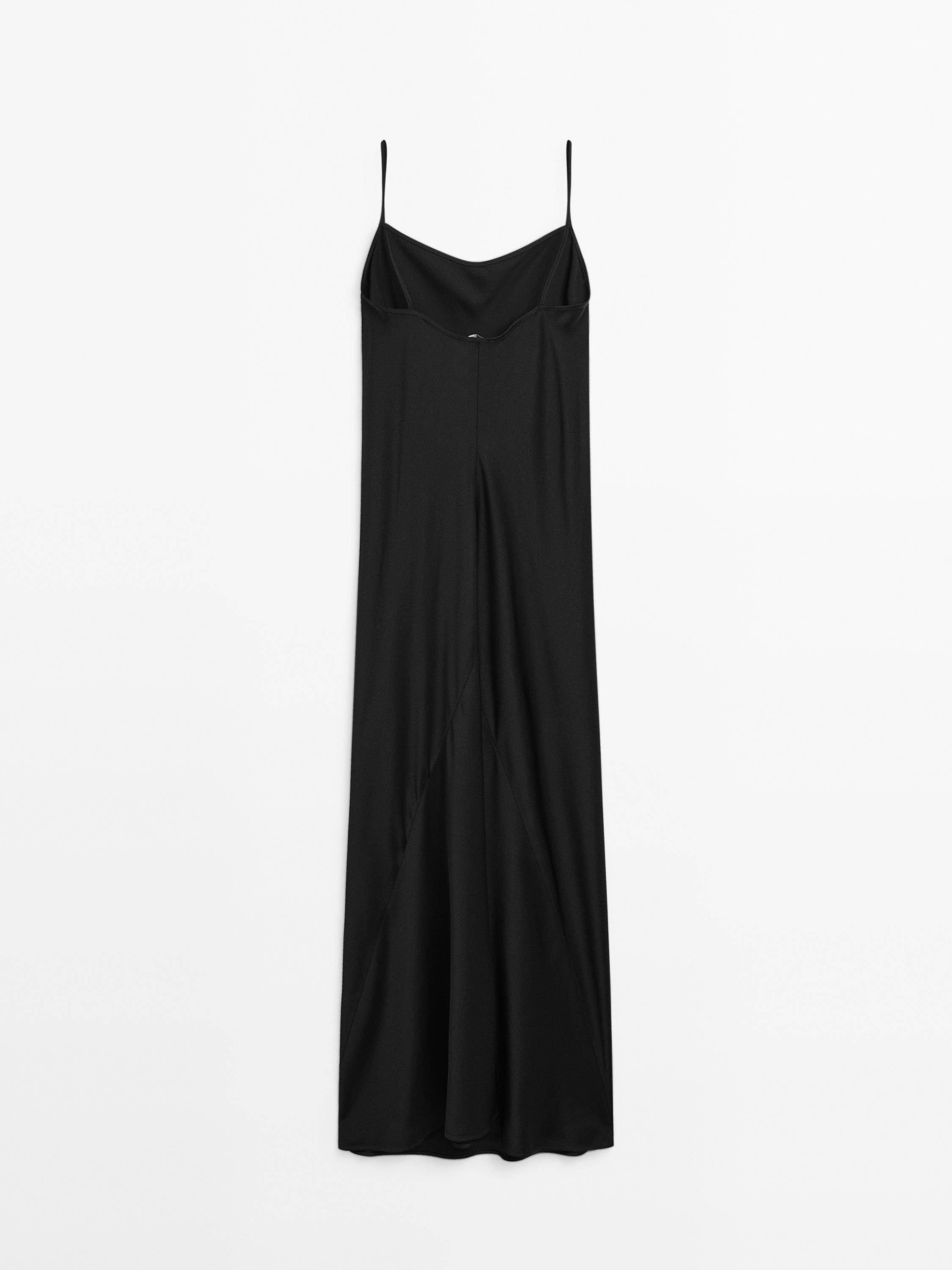 Robe longue nuisette en crêpe