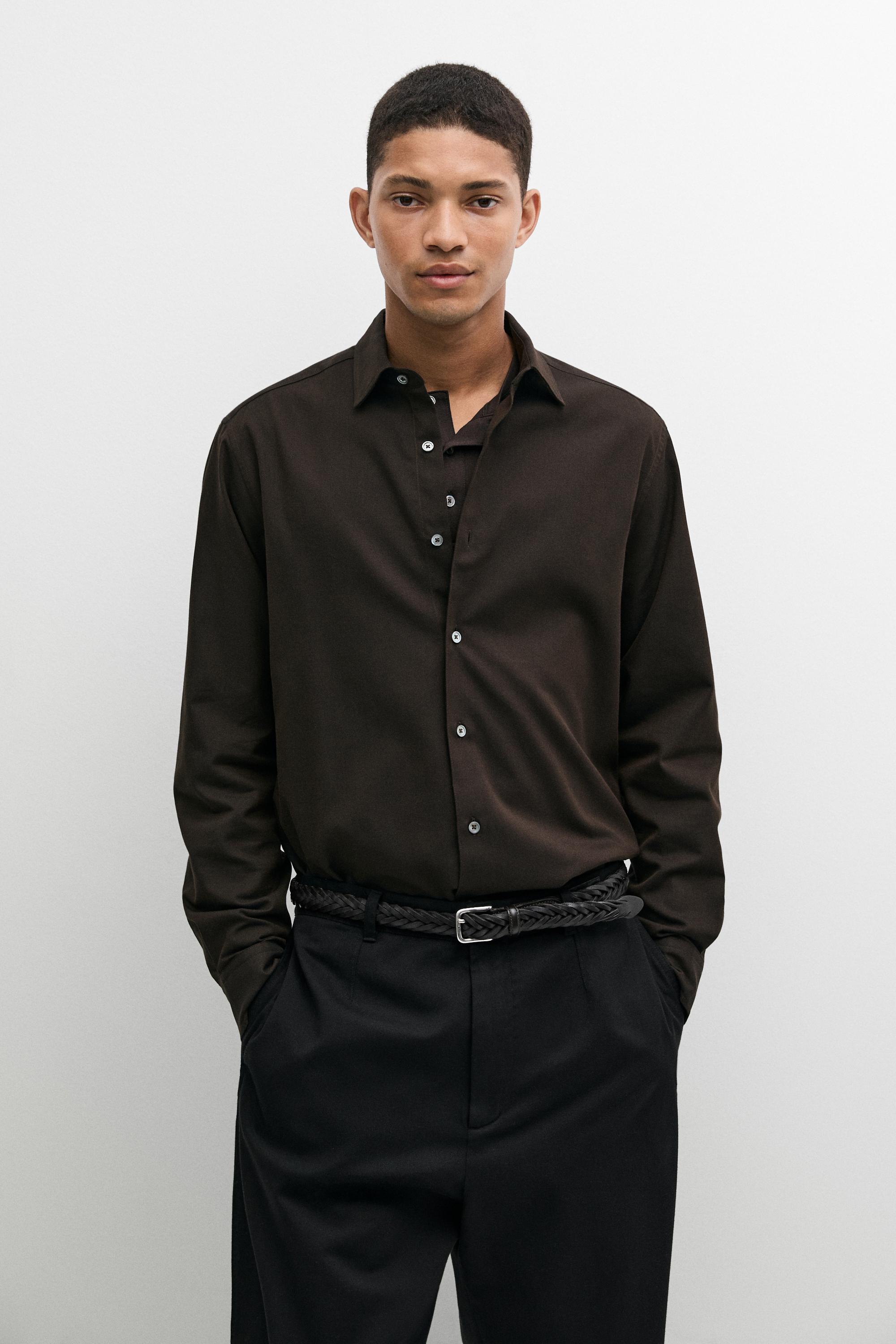 Camisa regular fit twill 100&nbsp;% algodón