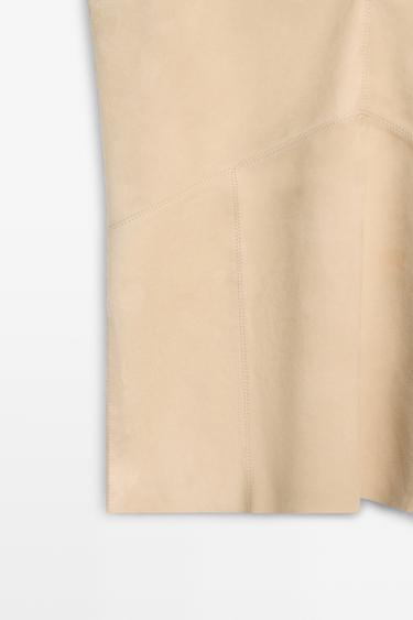 Suede sleeveless top — BEIGE 7