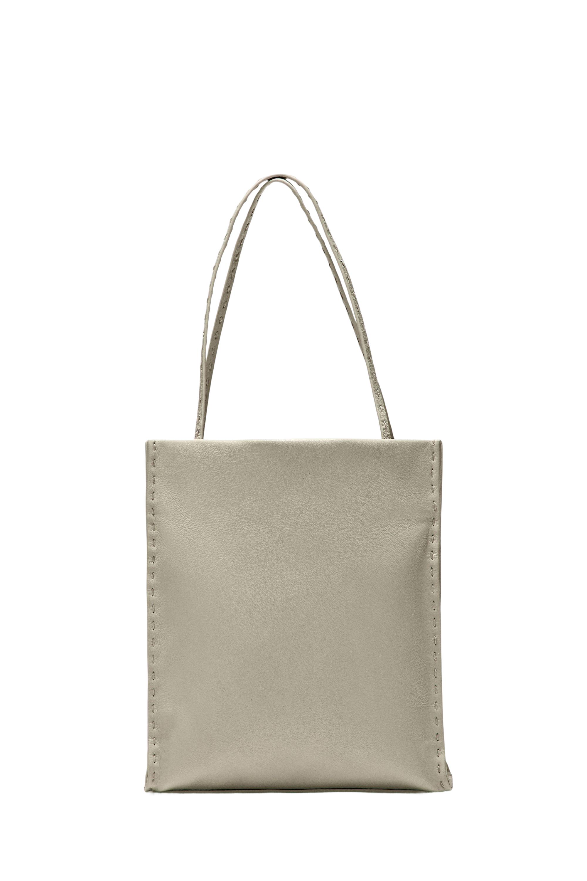 Nappa leather double compartment bag — Gold