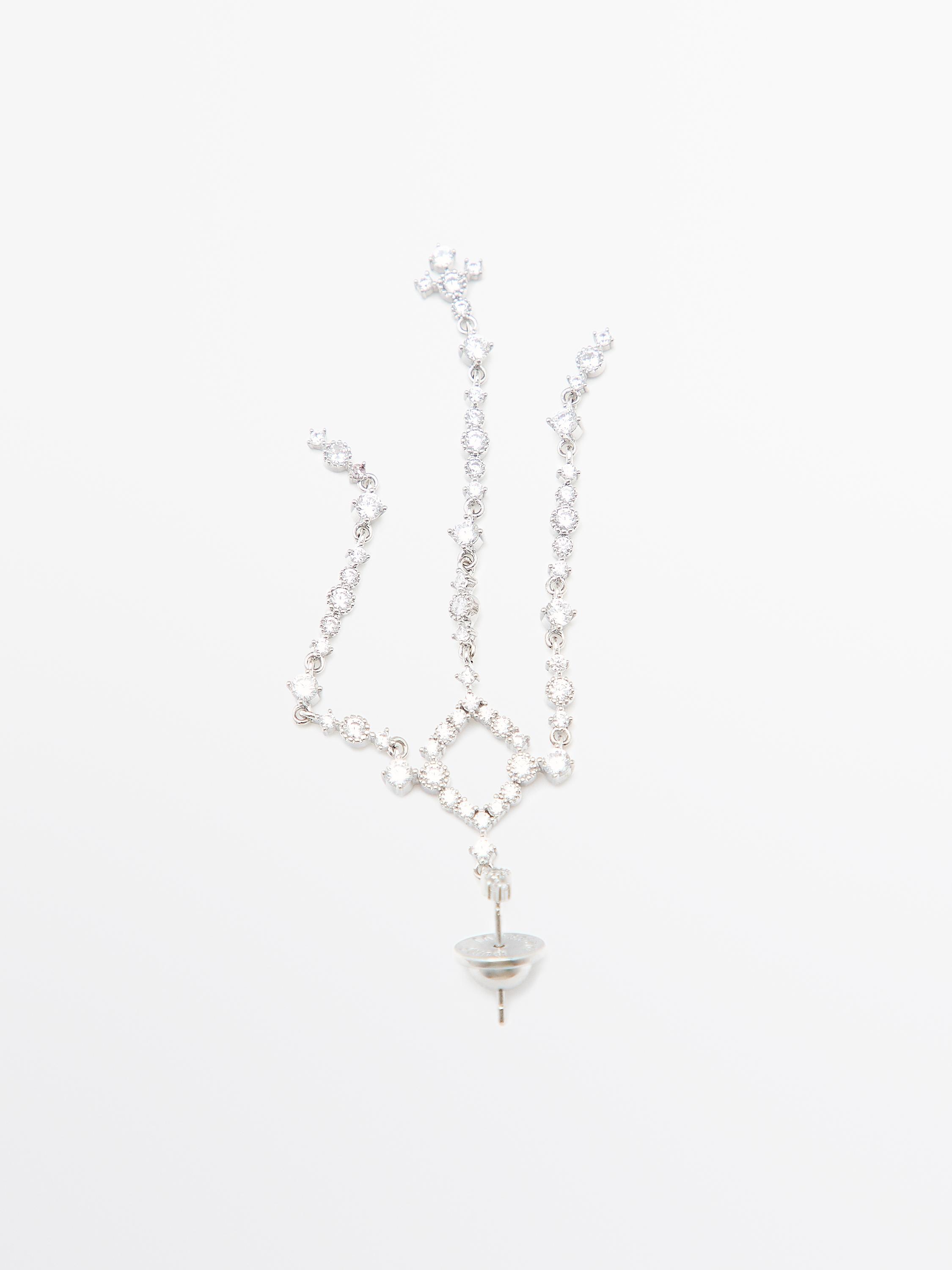 Rhinestone chandelier earrings