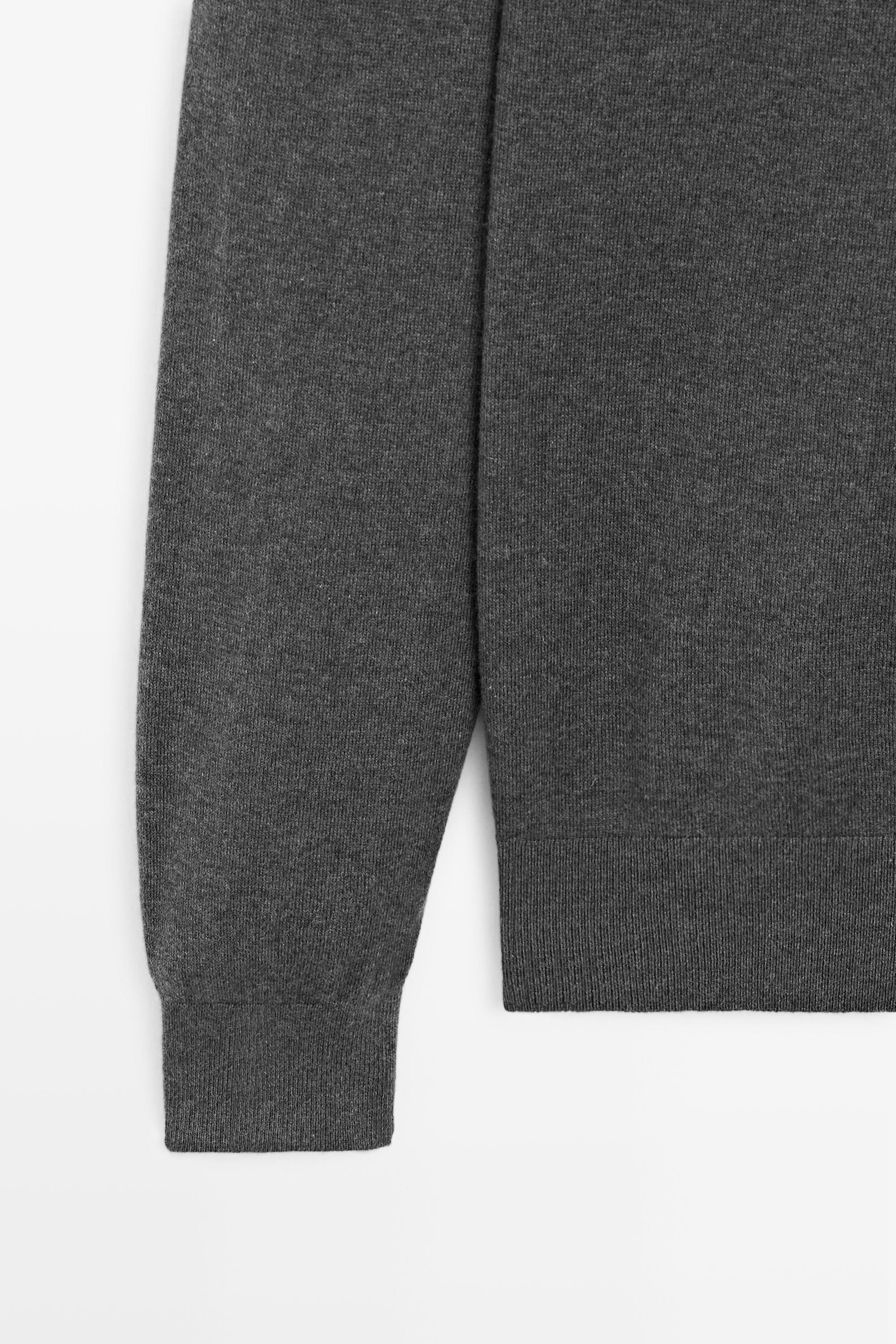 Pull en maille à col montant en coton mélangé