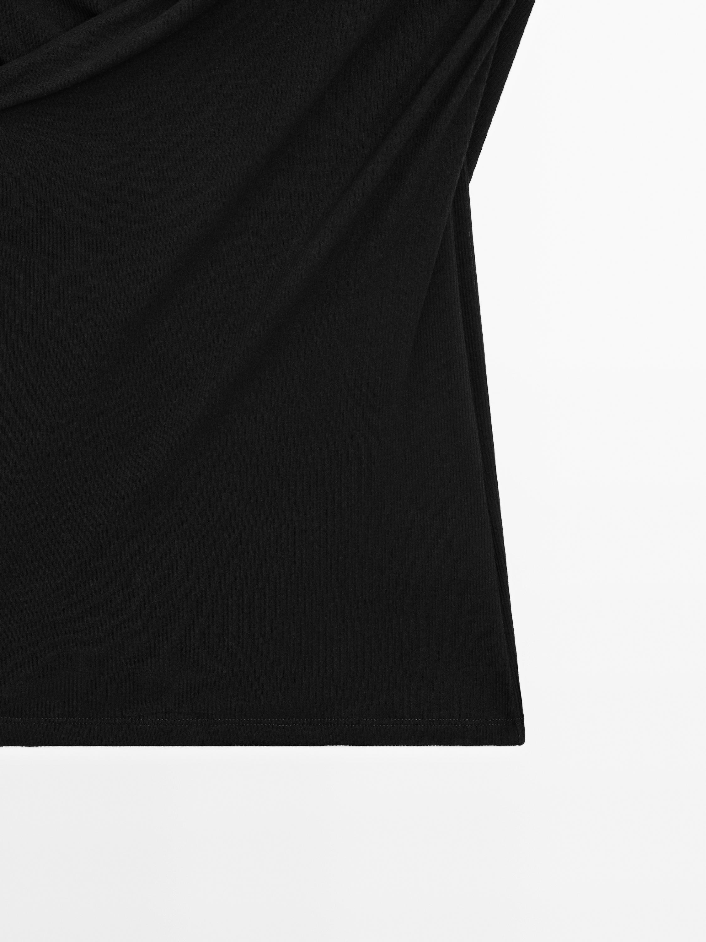 100% cotton surplice boat neck top
