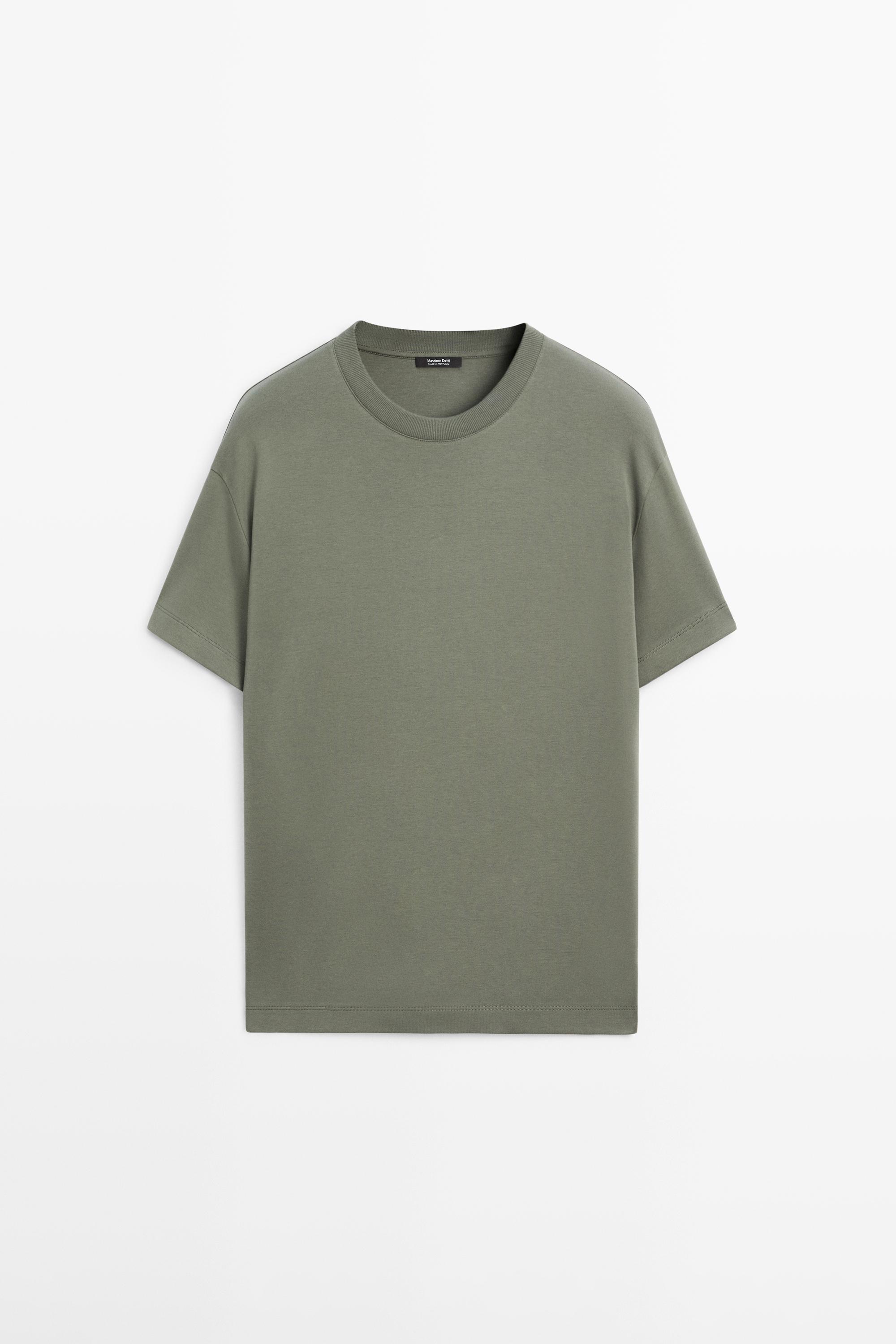 100% cotton short sleeve T-shirt — MOSS GREEN