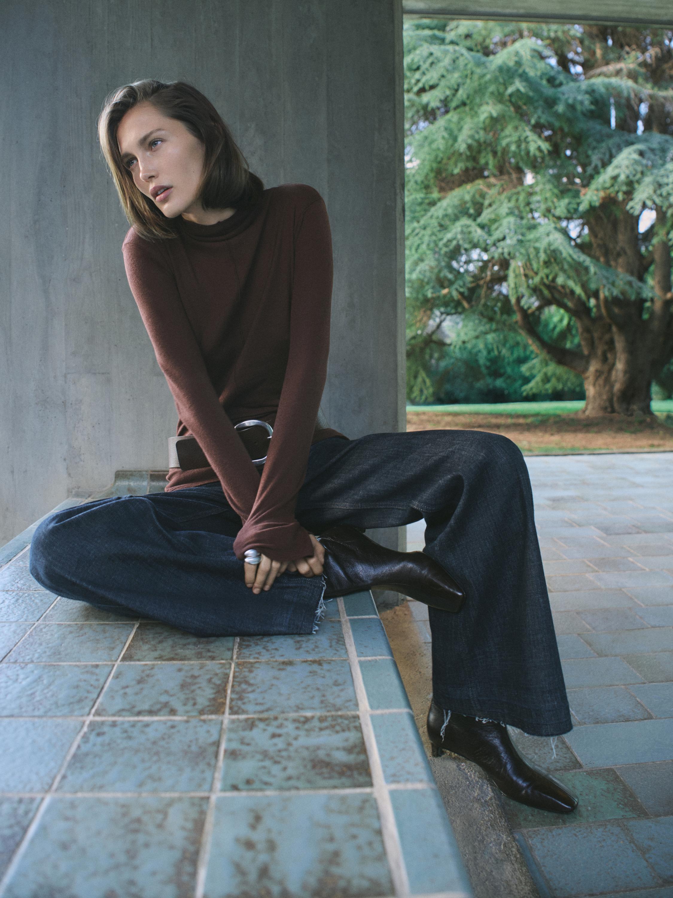 T-shirt manches longues couture apparente