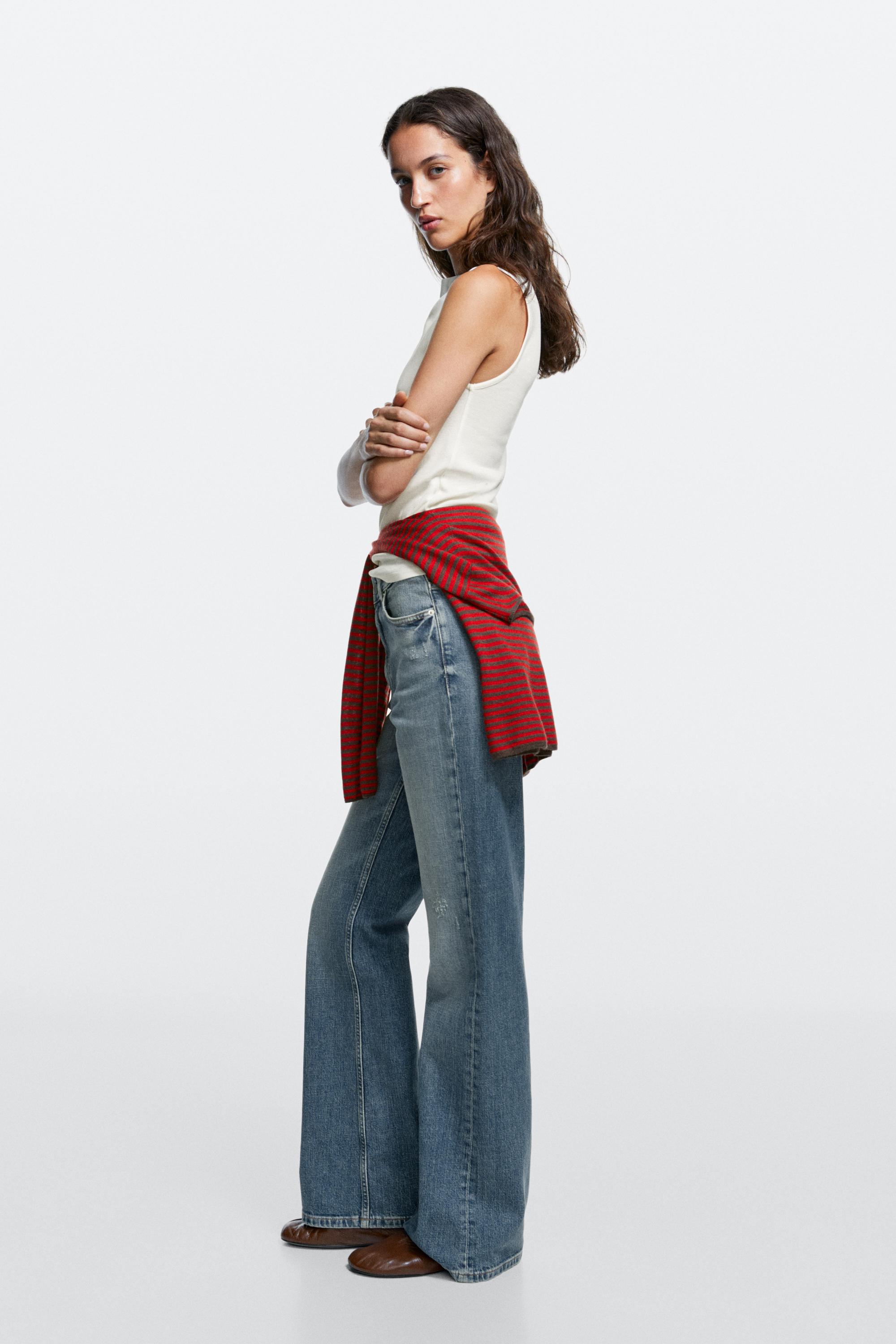 High-waist boot-cut jeans — Light Blue