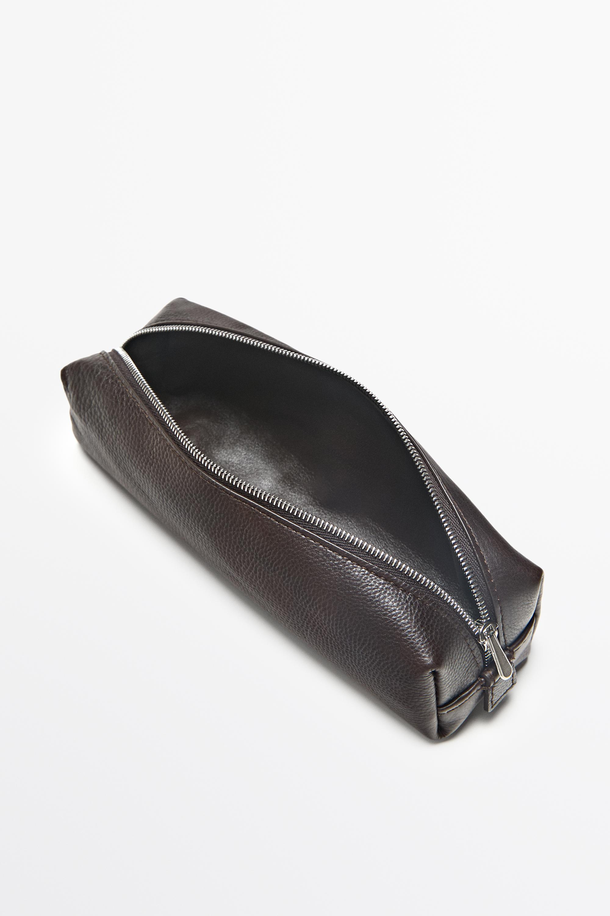 Estuche cremallera piel napa