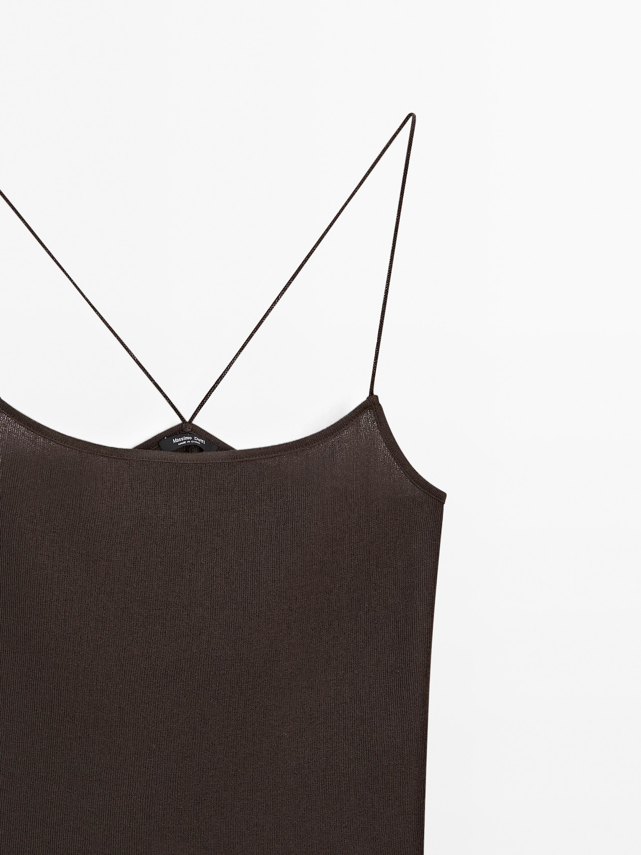 Textured strappy top