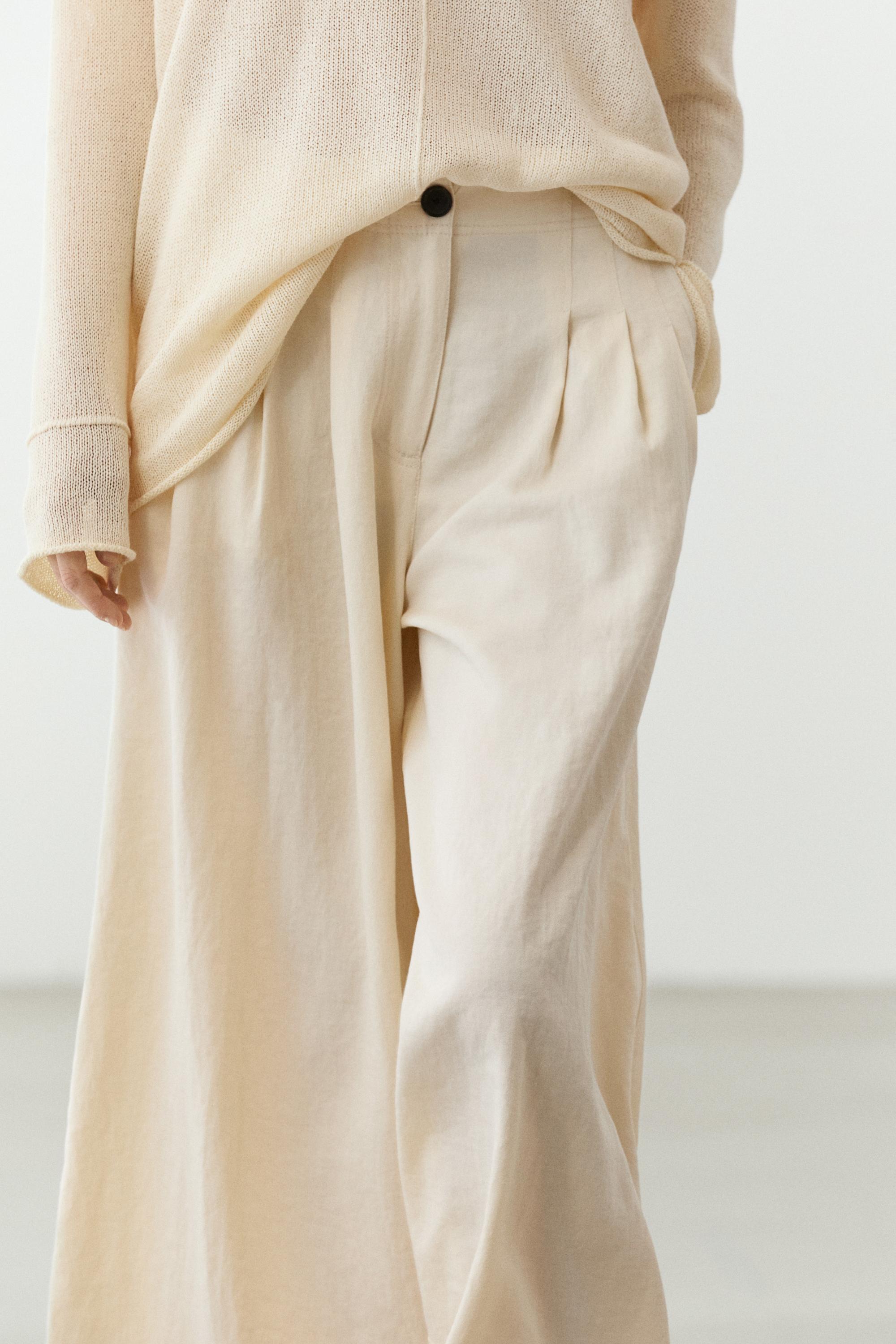 Wide-leg cropped pants — CREAM