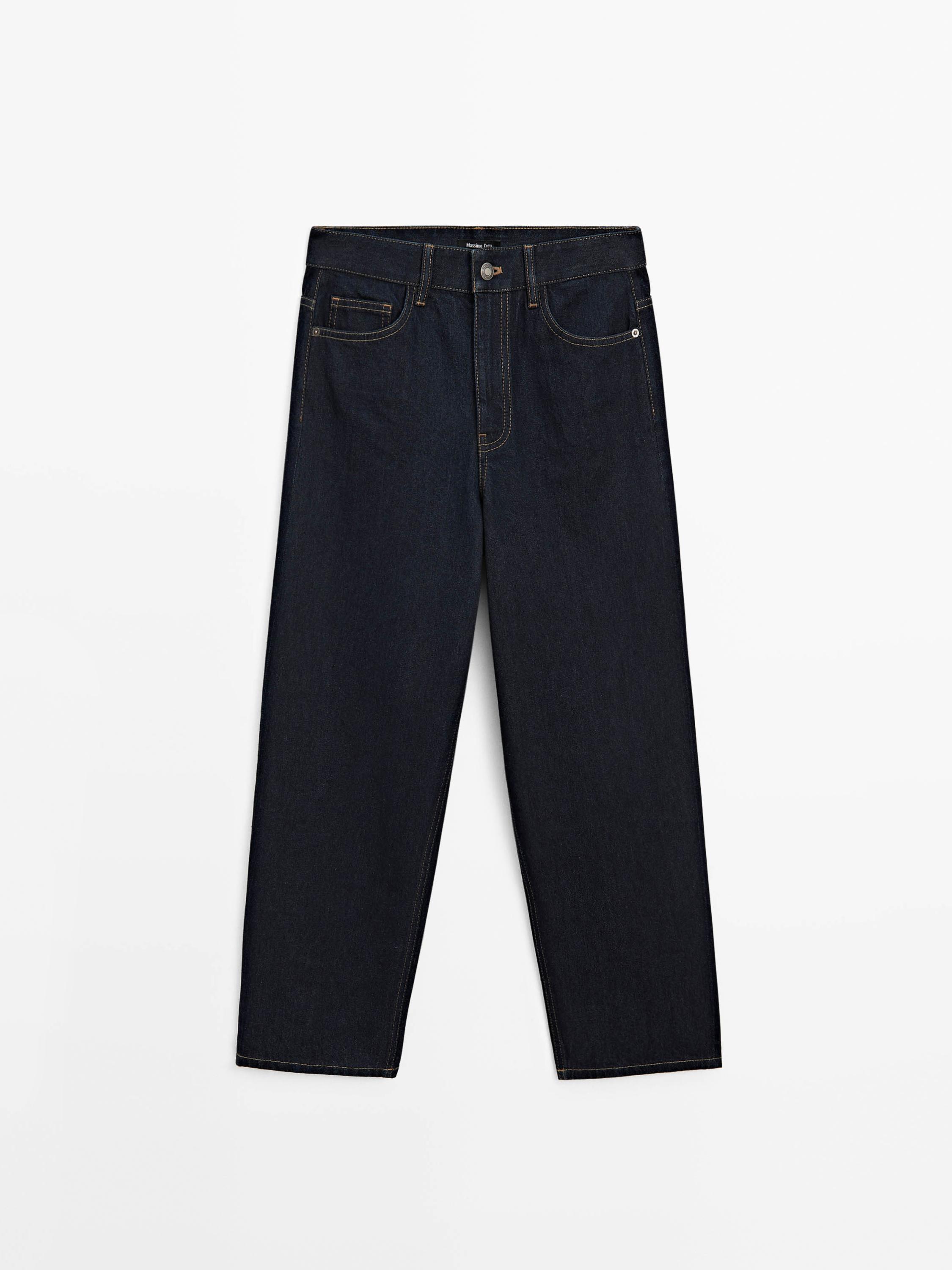 100% cotton barrel fit jeans