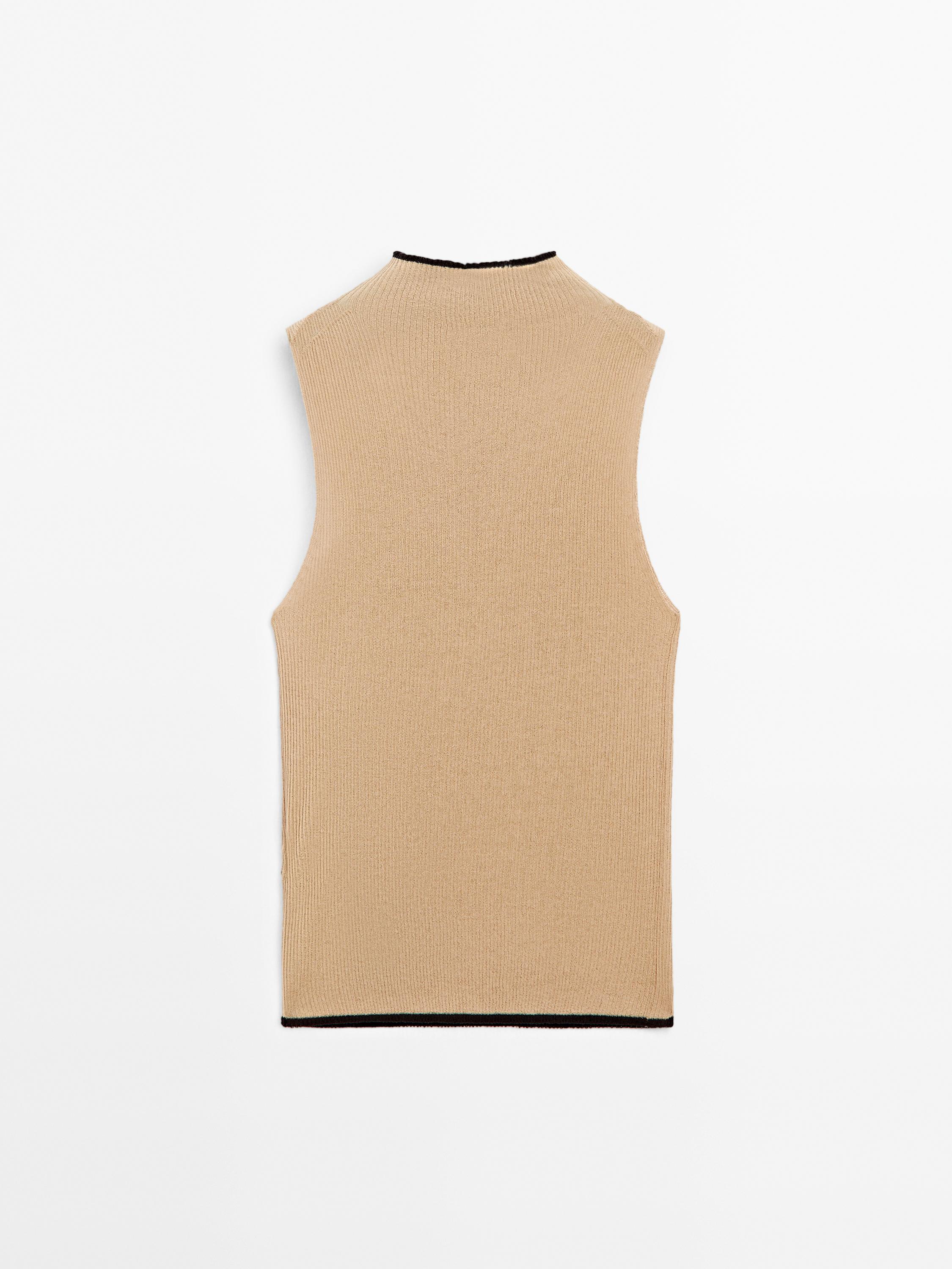 Ribbed cotton blend top - Studio