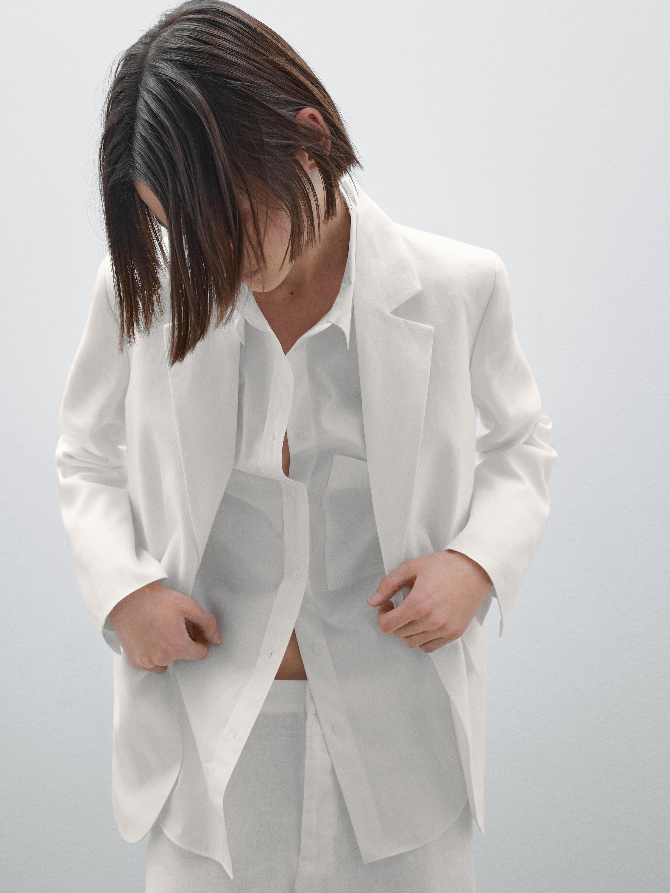 100% linen suit blazer