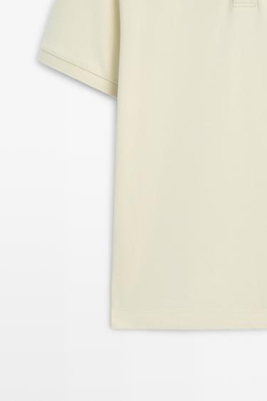 Micro-textured cotton piqué polo shirt — Green 7