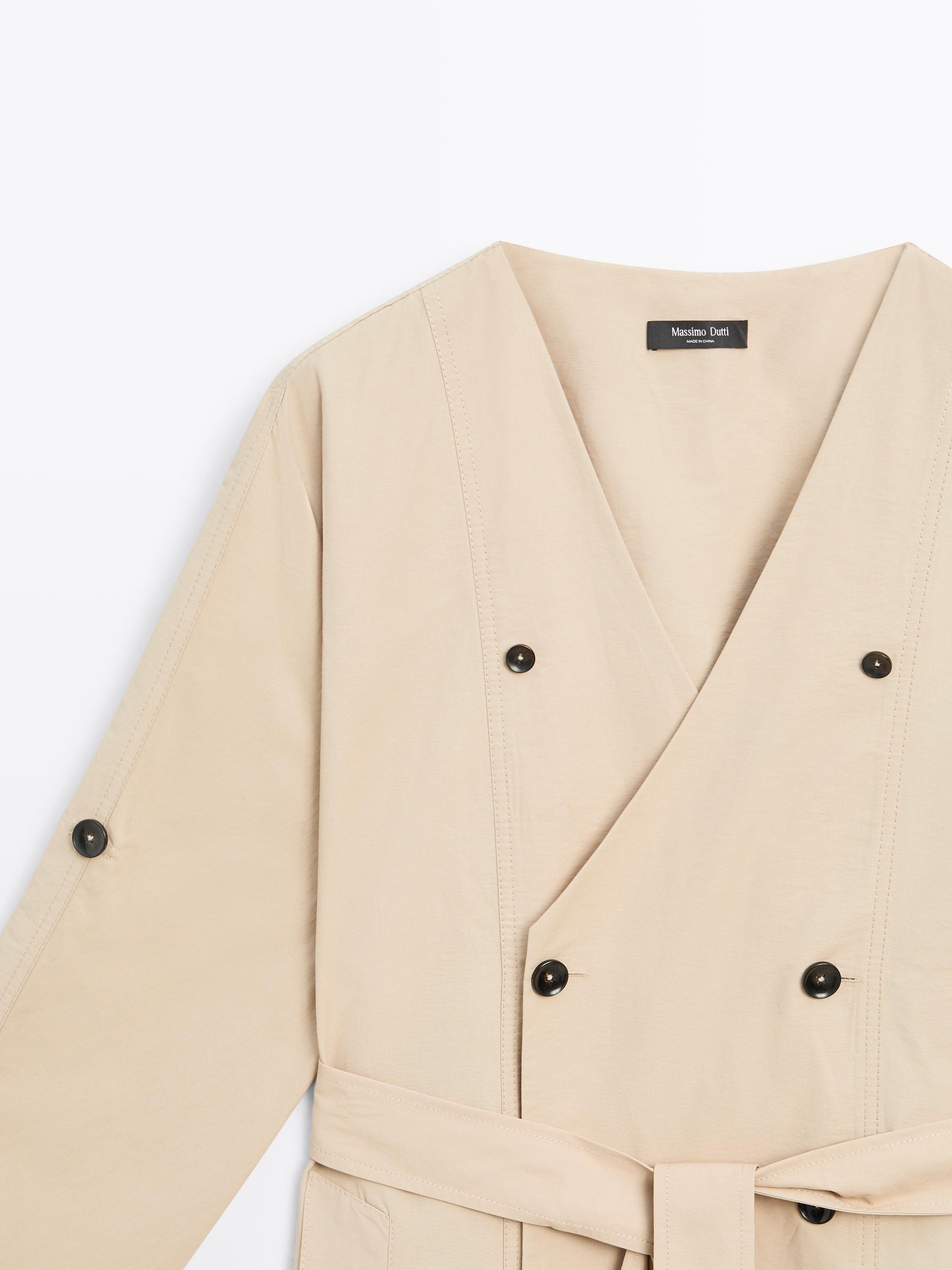 Midi trench shirt dress