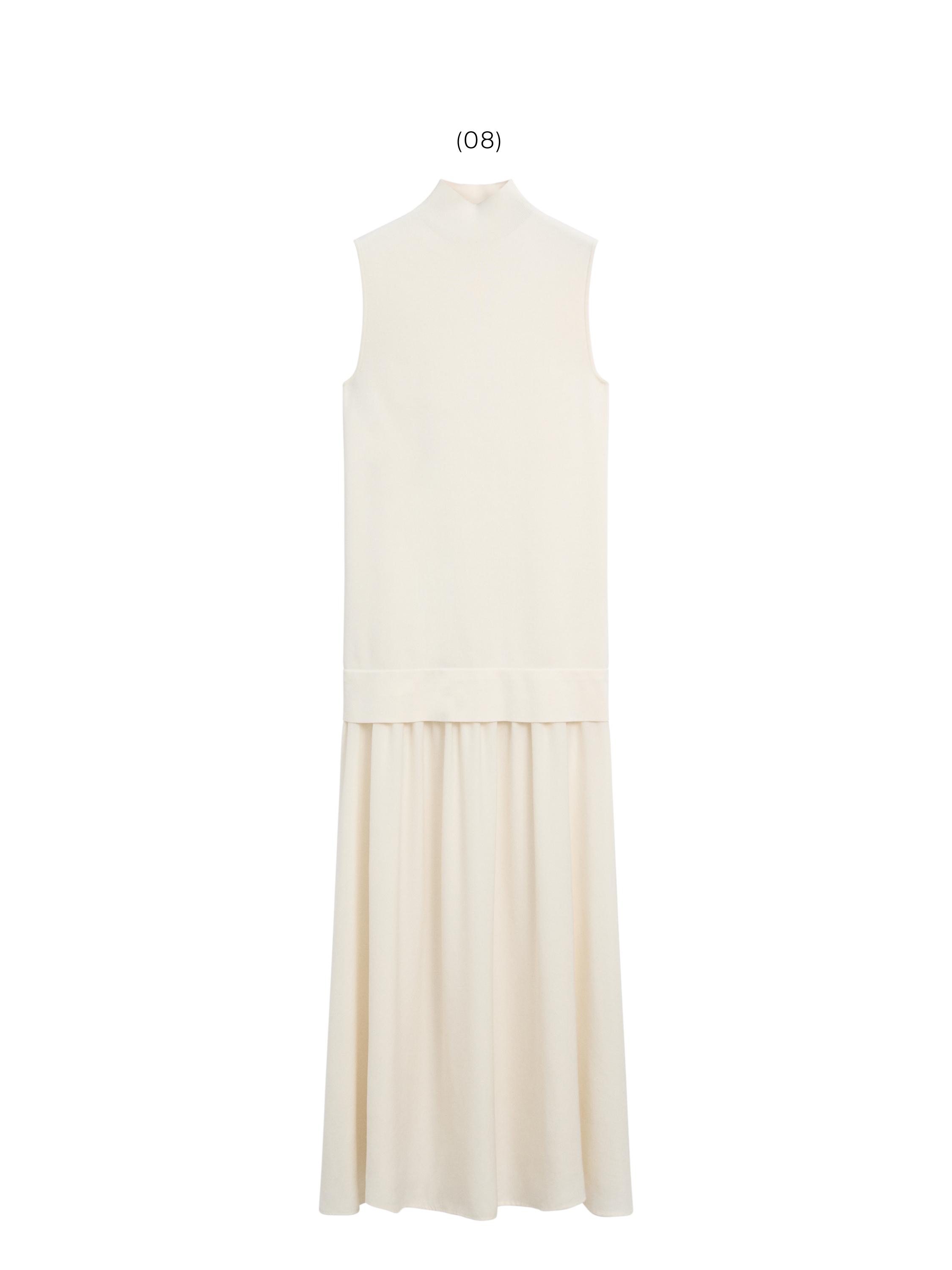 Matching knit midi dress — CREAM