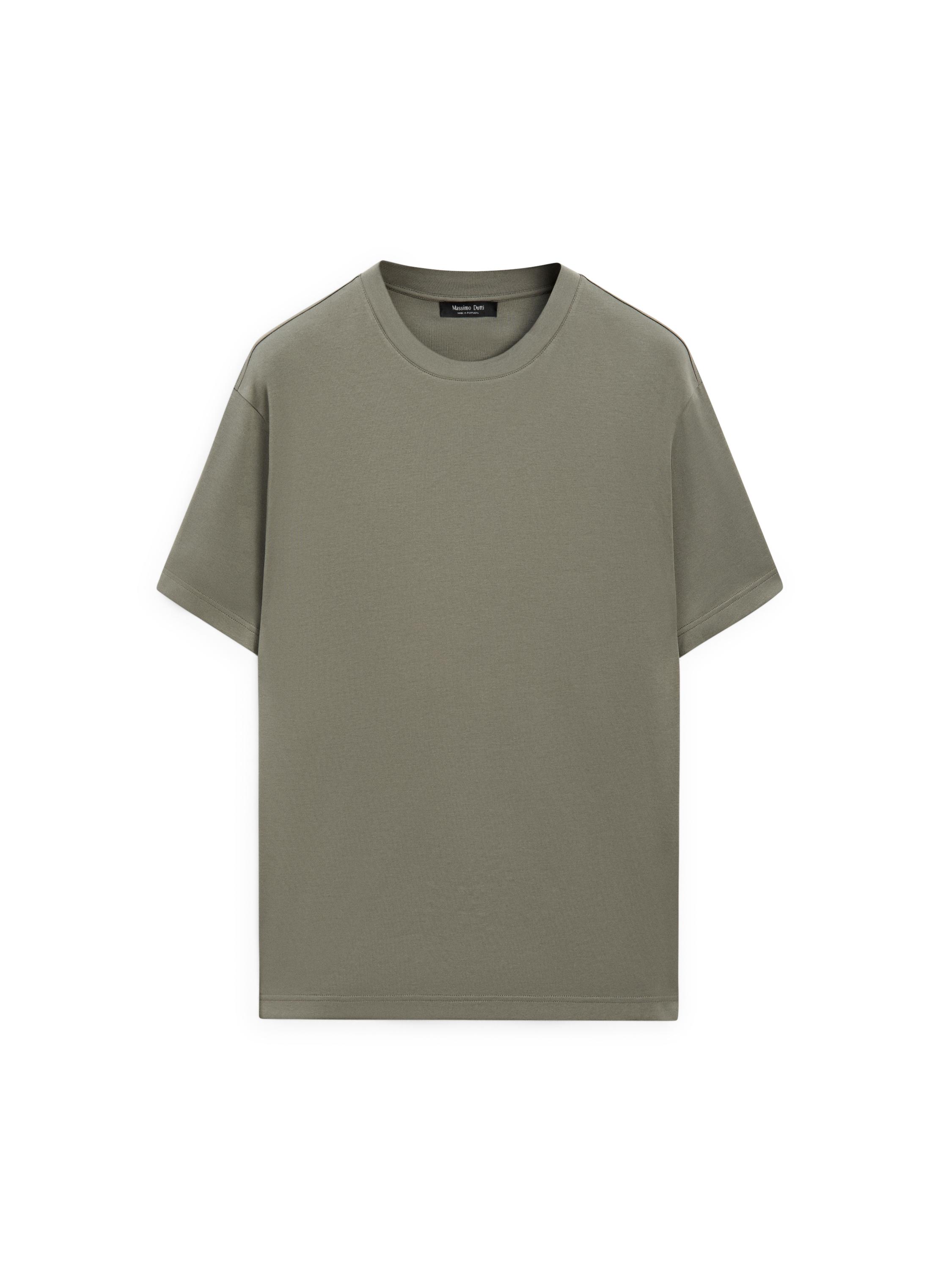 100% cotton short-sleeve T-shirt — PALE KHAKI