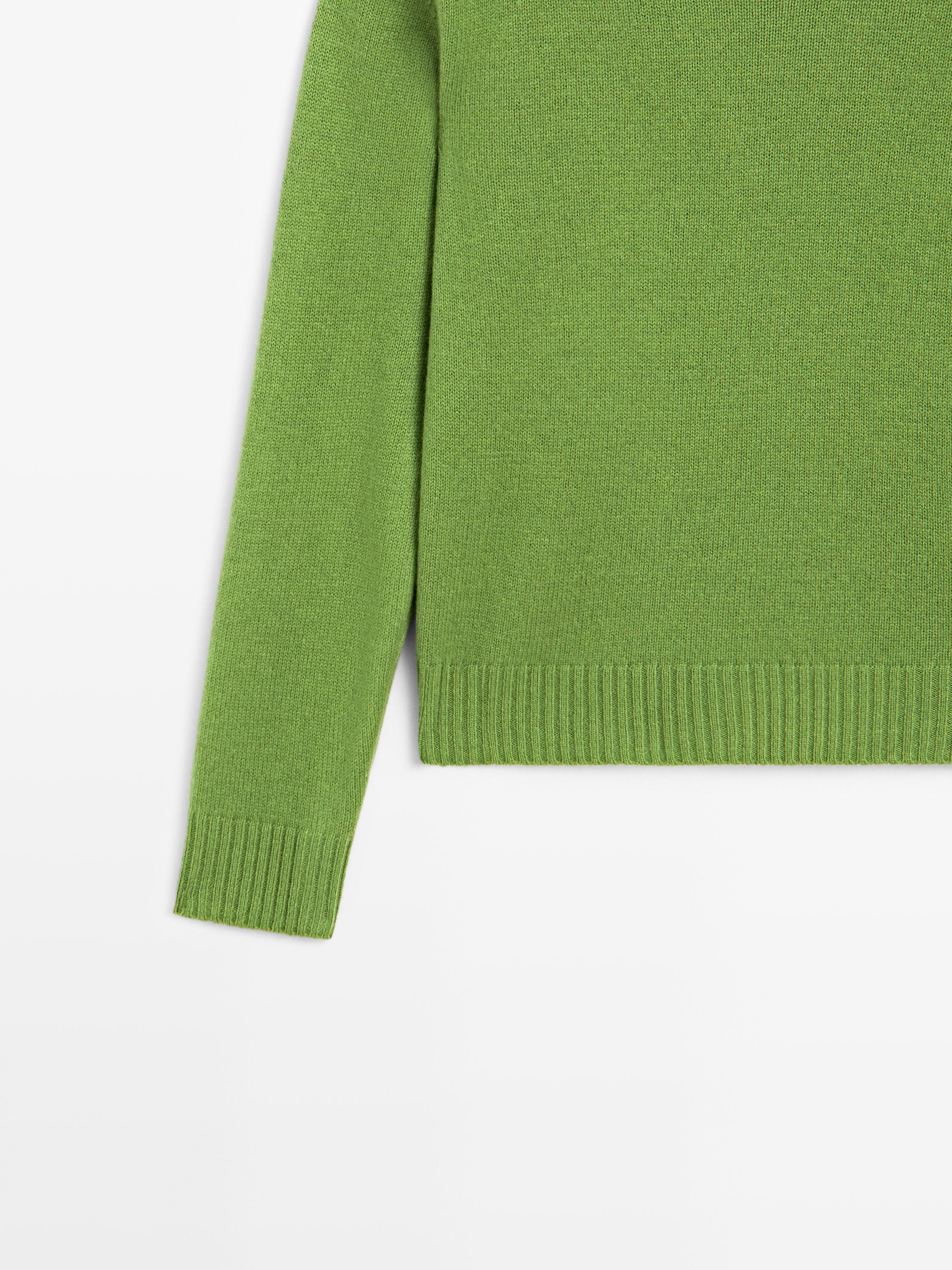 Wool blend crew neck sweater · Pale Green, Grey Marl · Sweaters