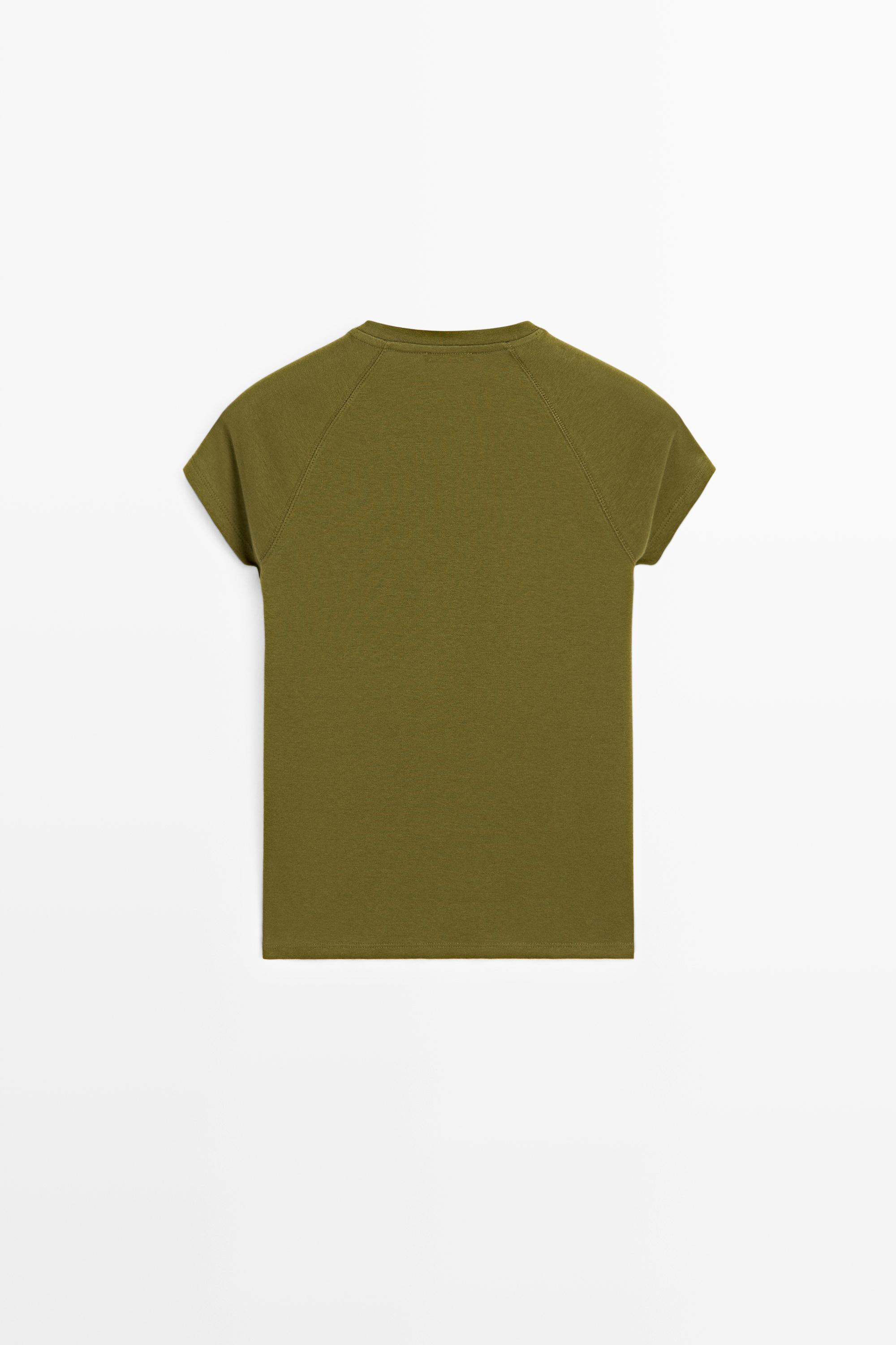 Short Sleeve Raglan T-Shirt — KHAKI