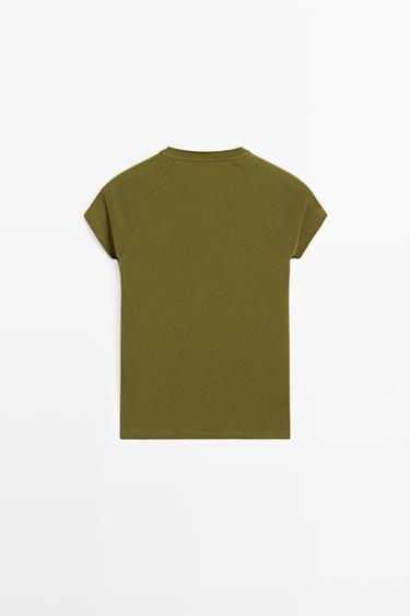 Short Sleeve Raglan T-Shirt — KHAKI 6