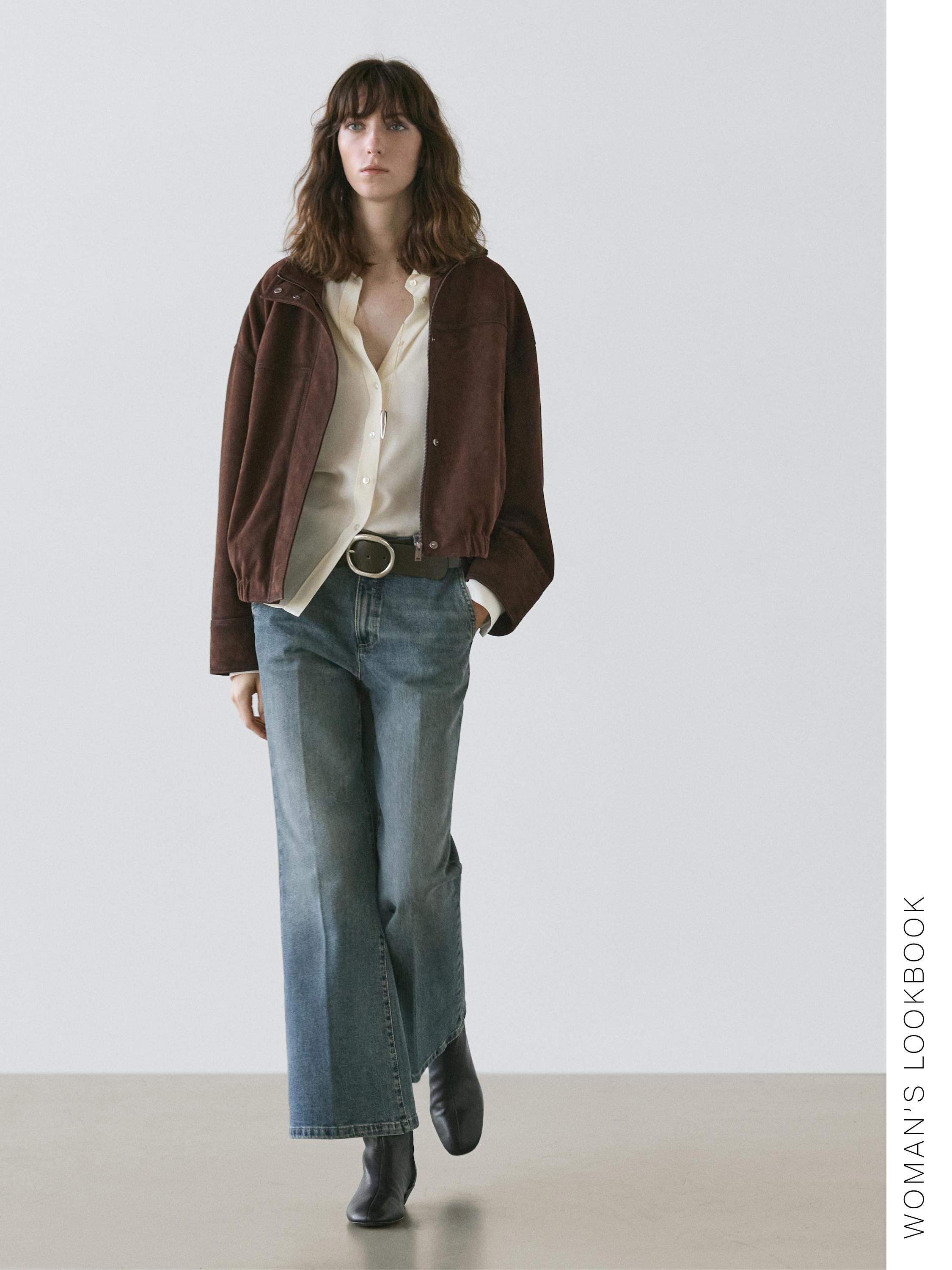 Mid-rise bell bottom jeans — MEDIUM BLUE