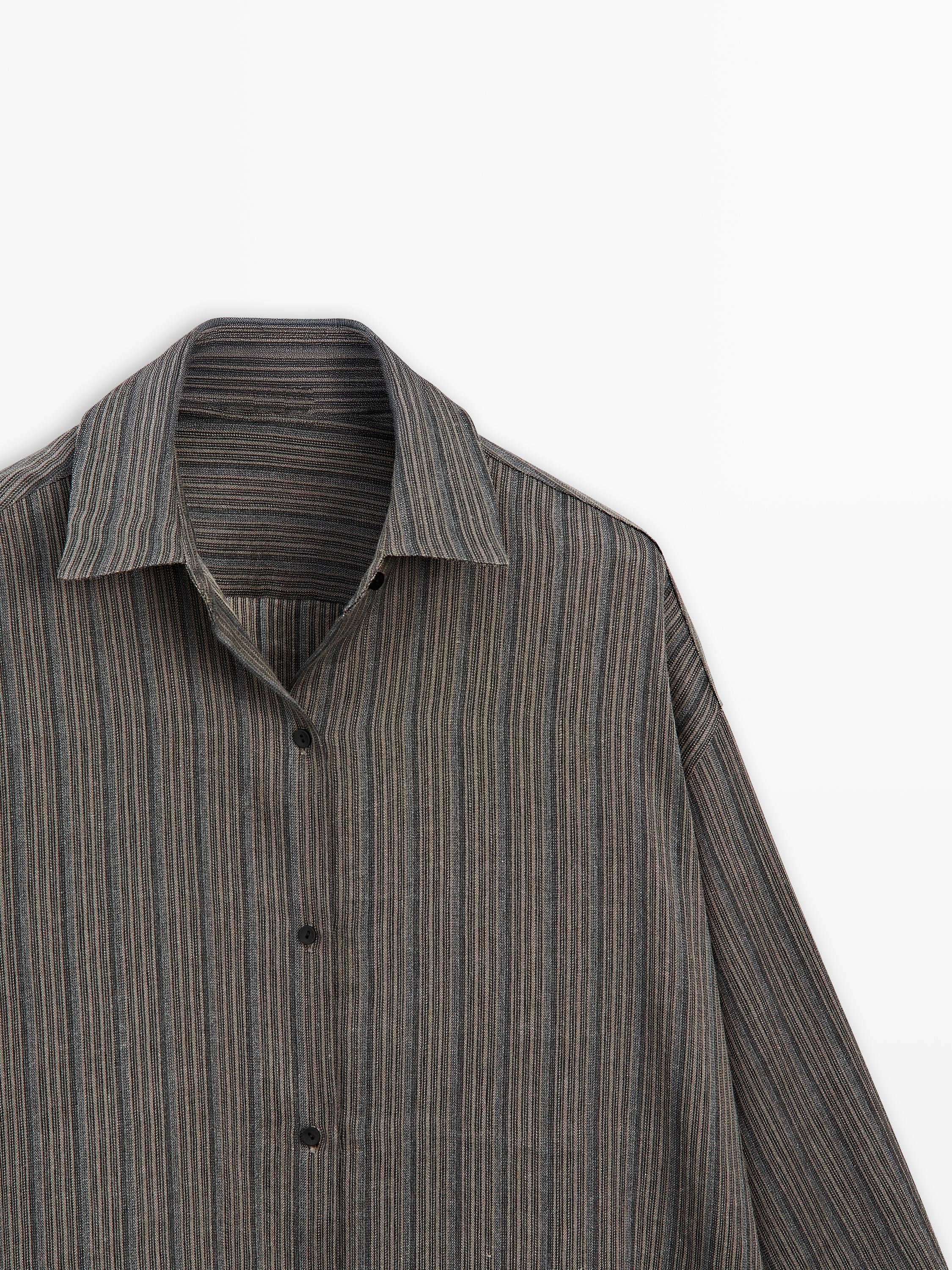 Striped flowing shirt