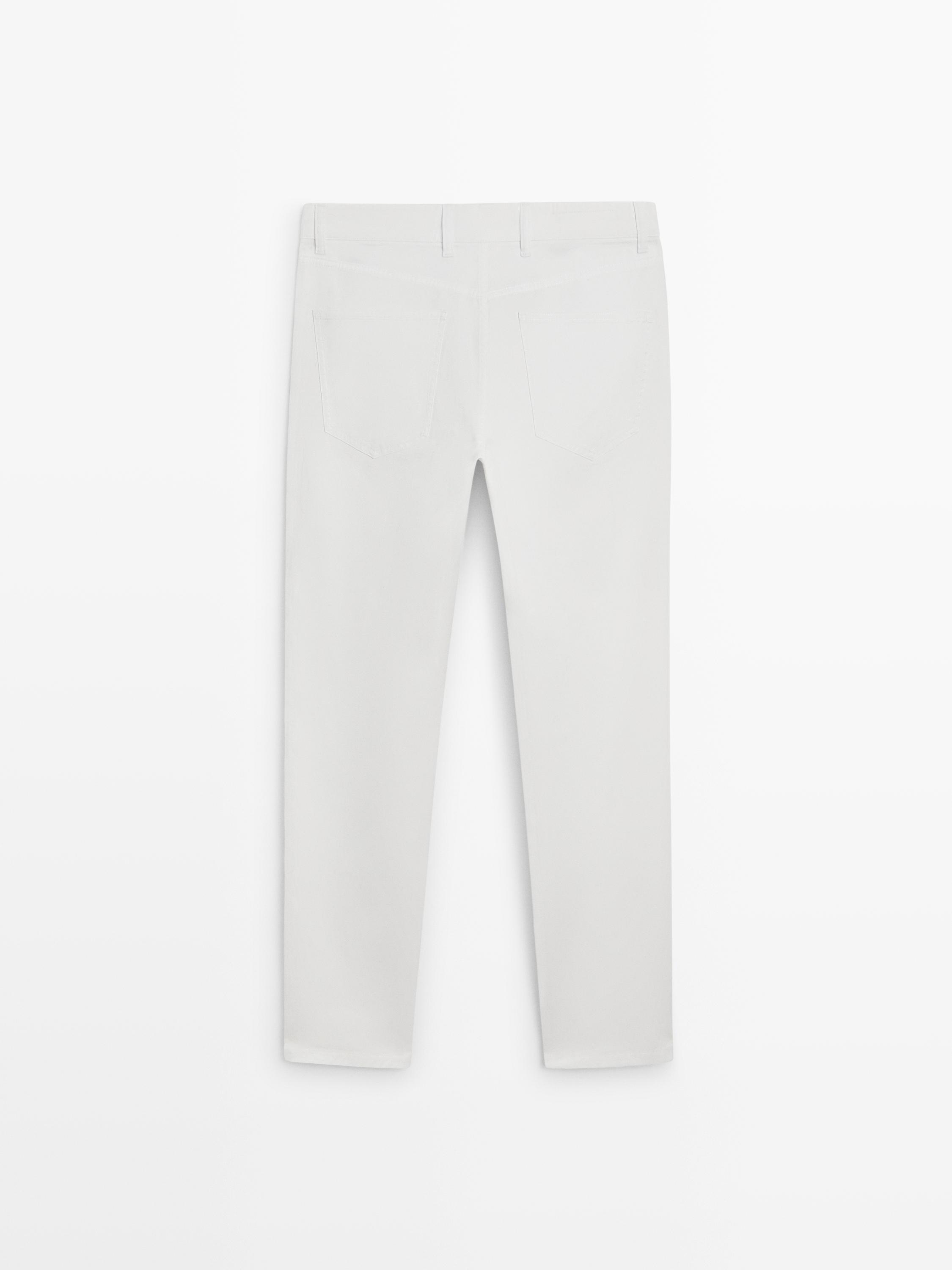 Denim görünümlü slim fit pantolon