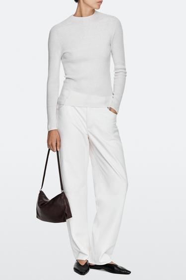 Nappa leather mini bag with stitch detail — BROWN 5