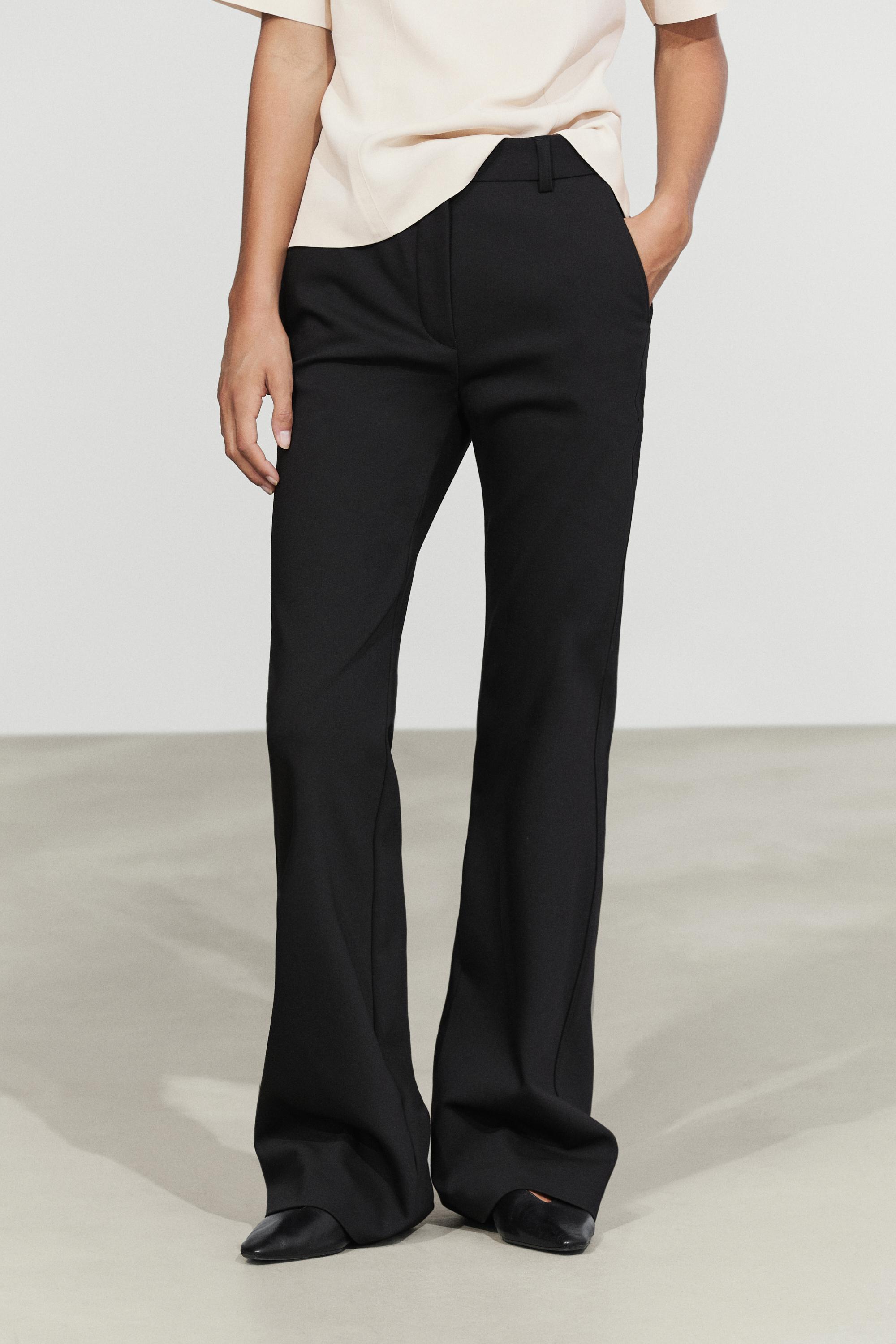 Technical flare fit pants — BLACK