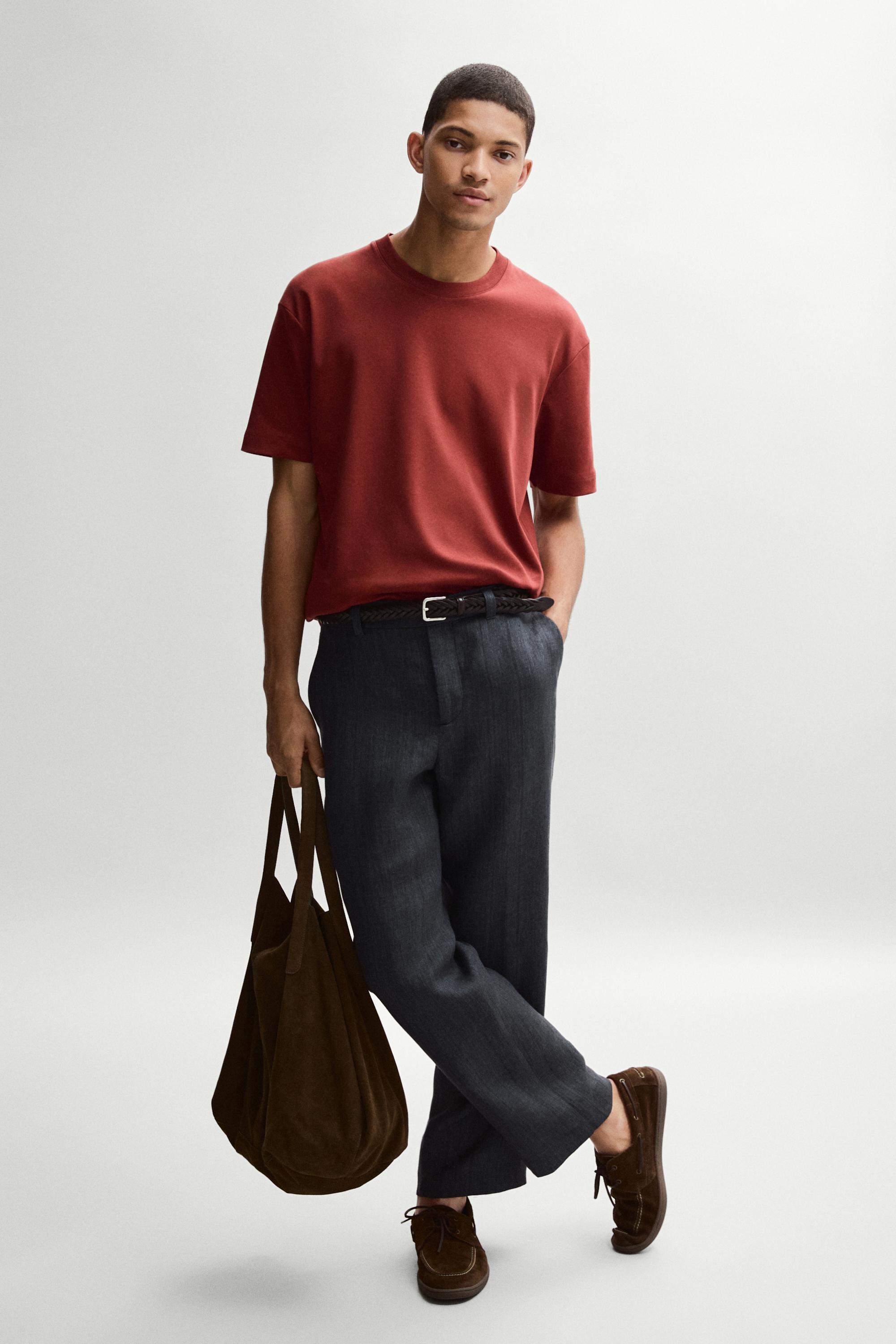100% cotton short sleeve T-shirt — RUBY RED