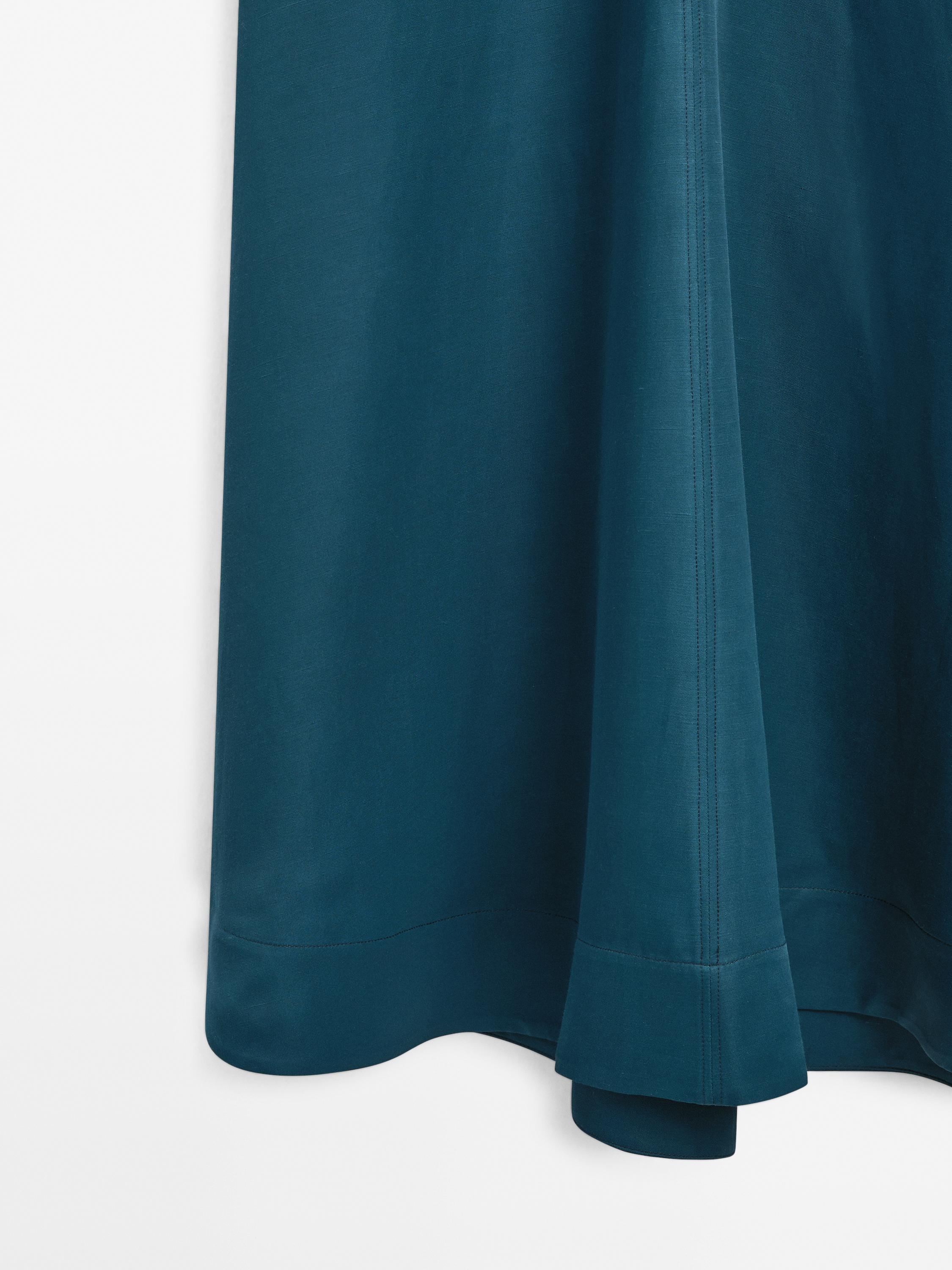 Long flowing V-neck dress