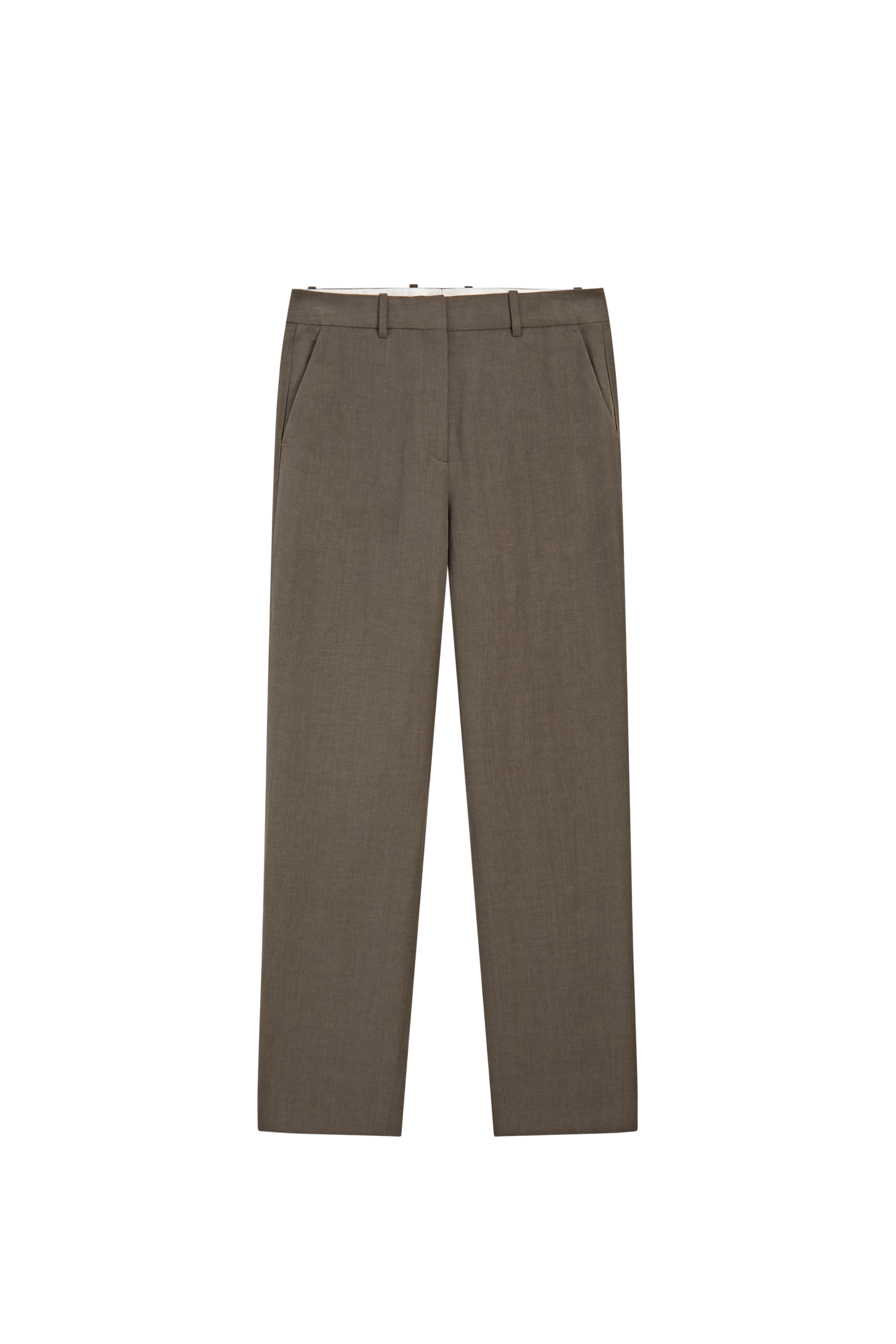 Massimo Dutti Keten karışımlı ince pantolon - STUDIO görsel 3