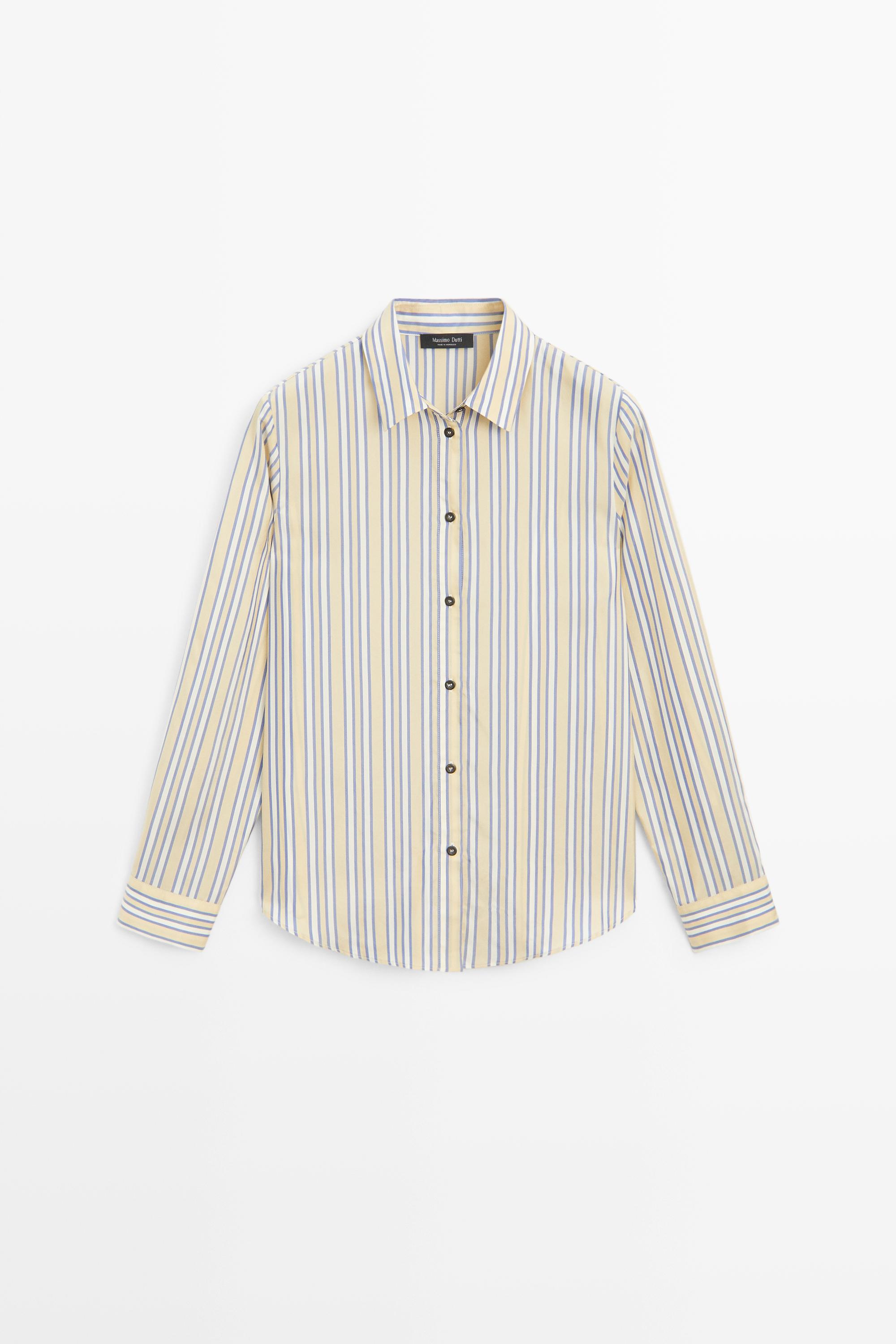 Camisa fluida detalle rayas