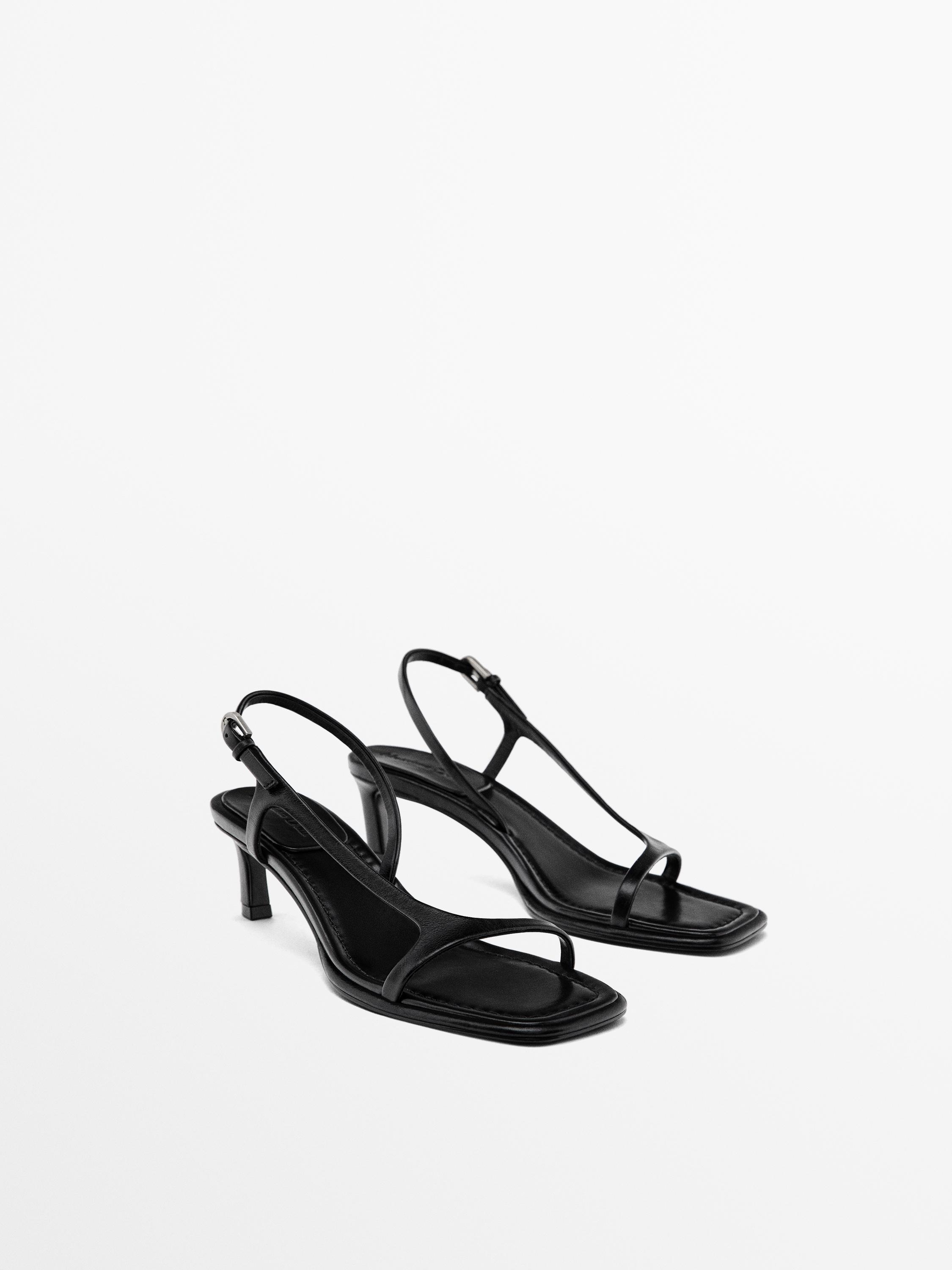 Sandales à talon et brides