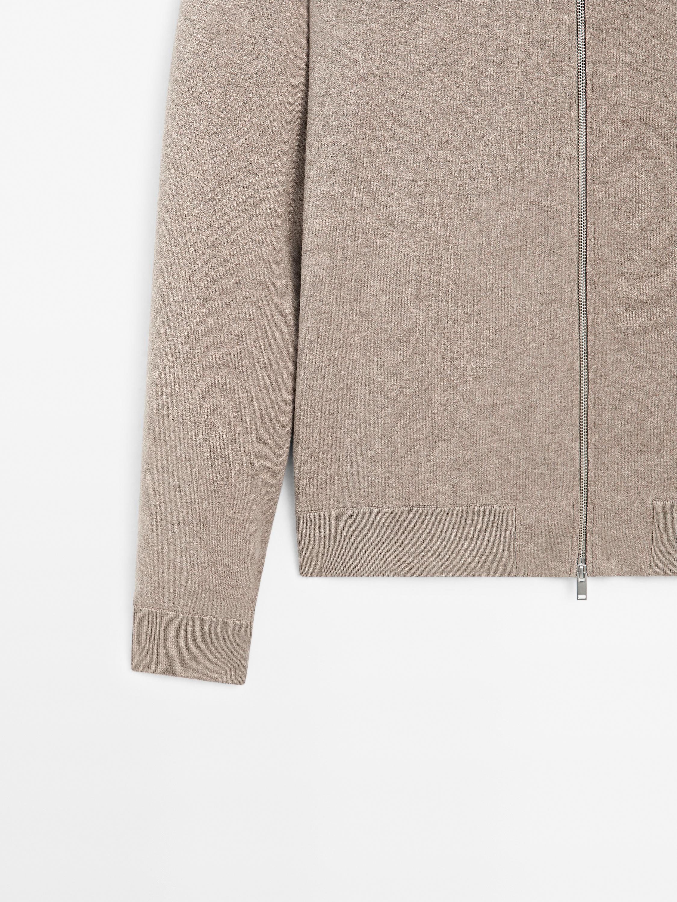 Bomber-style knit cardigan