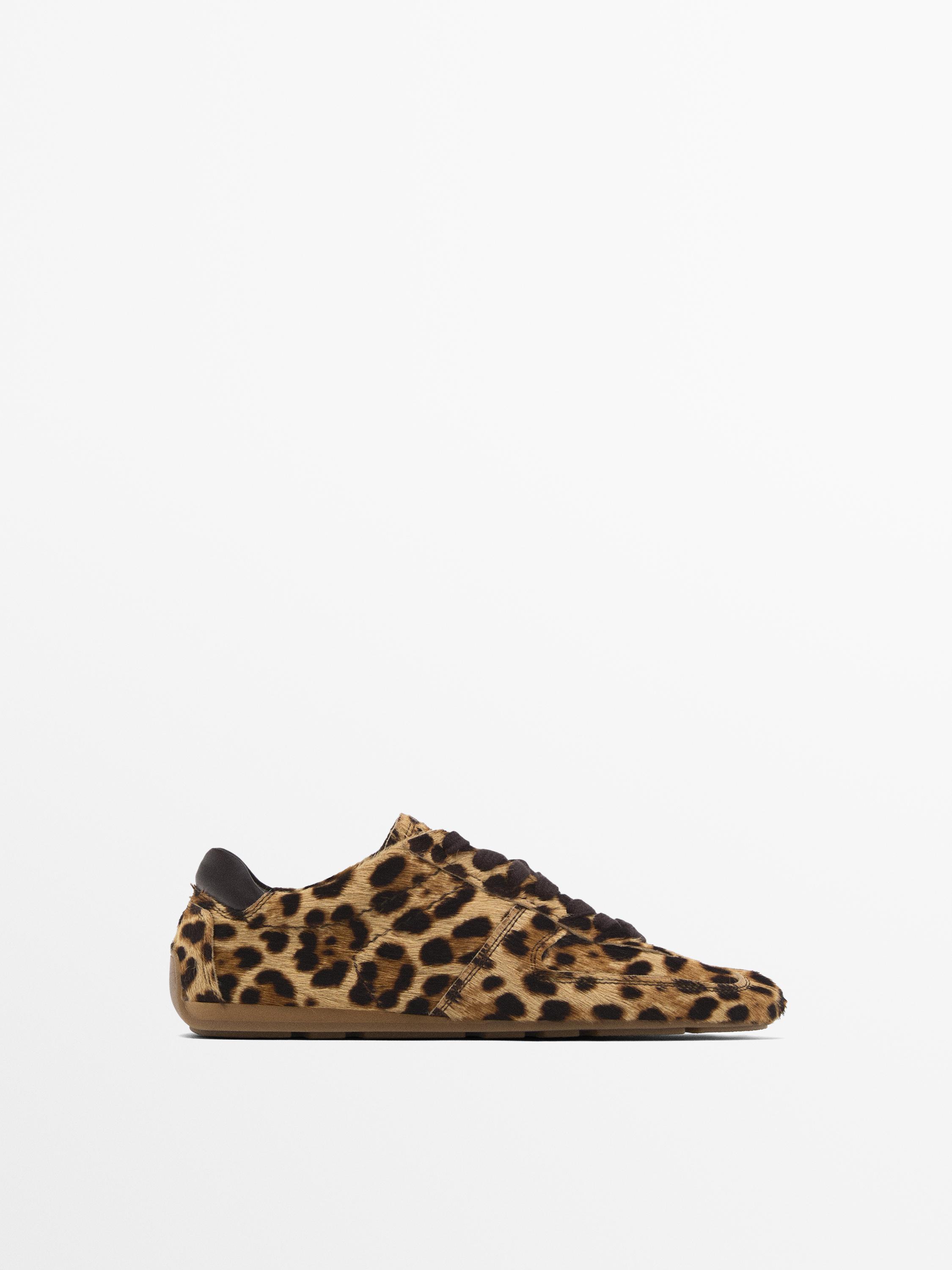 Animal print trainers