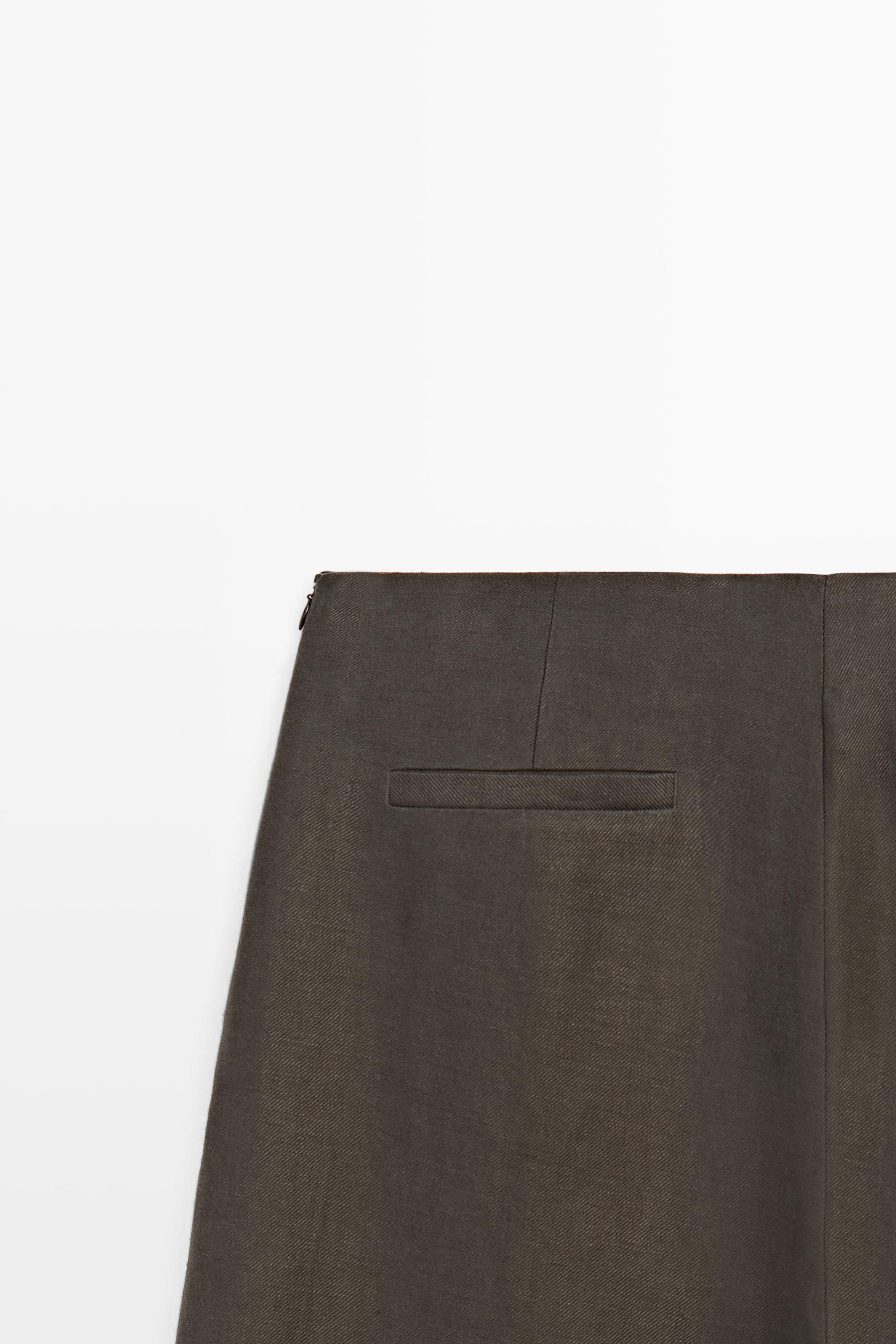 100% linen flowing pants — BROWN MARL