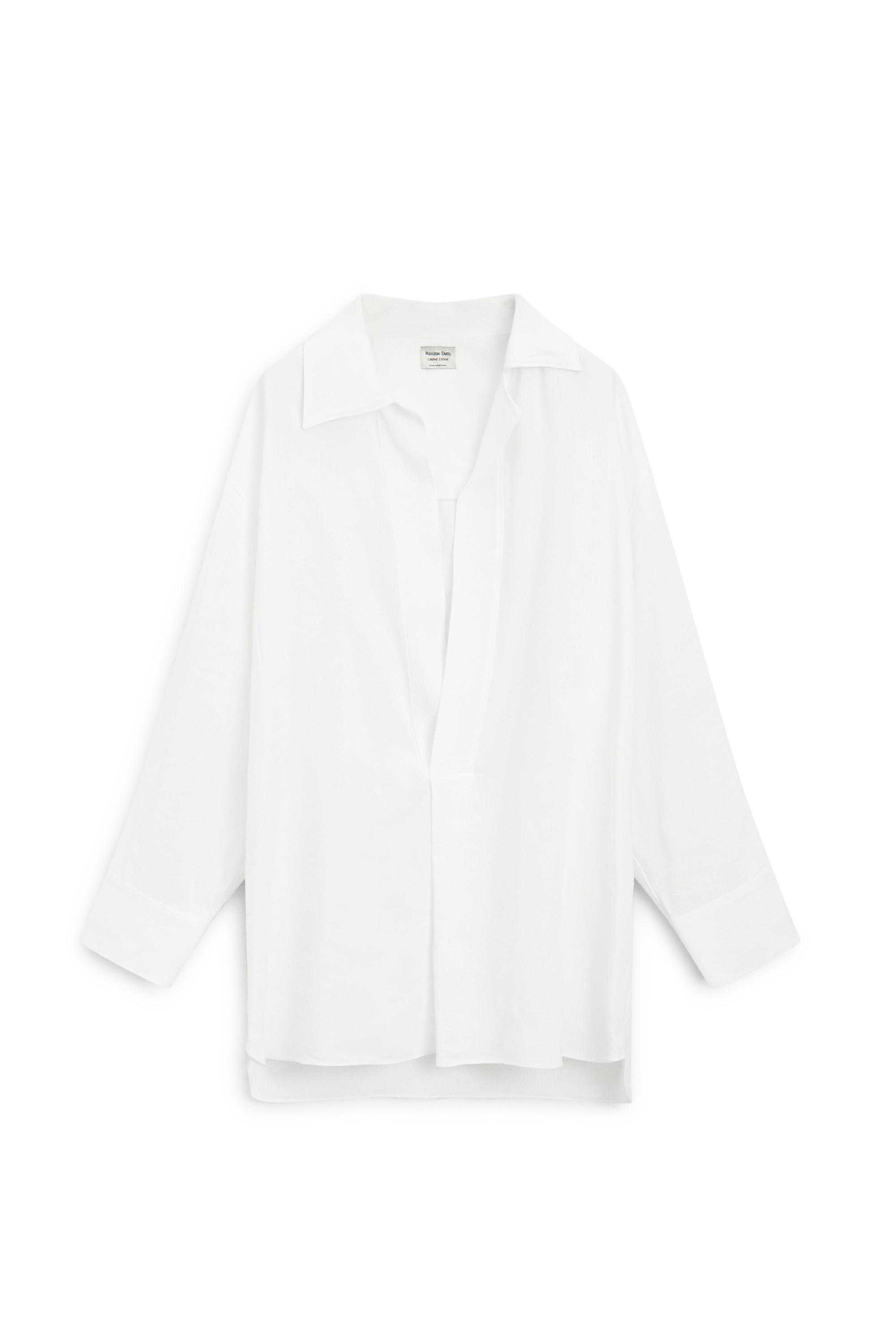 Flowing linen blend shirt - LIMITED EDITION — WHITE