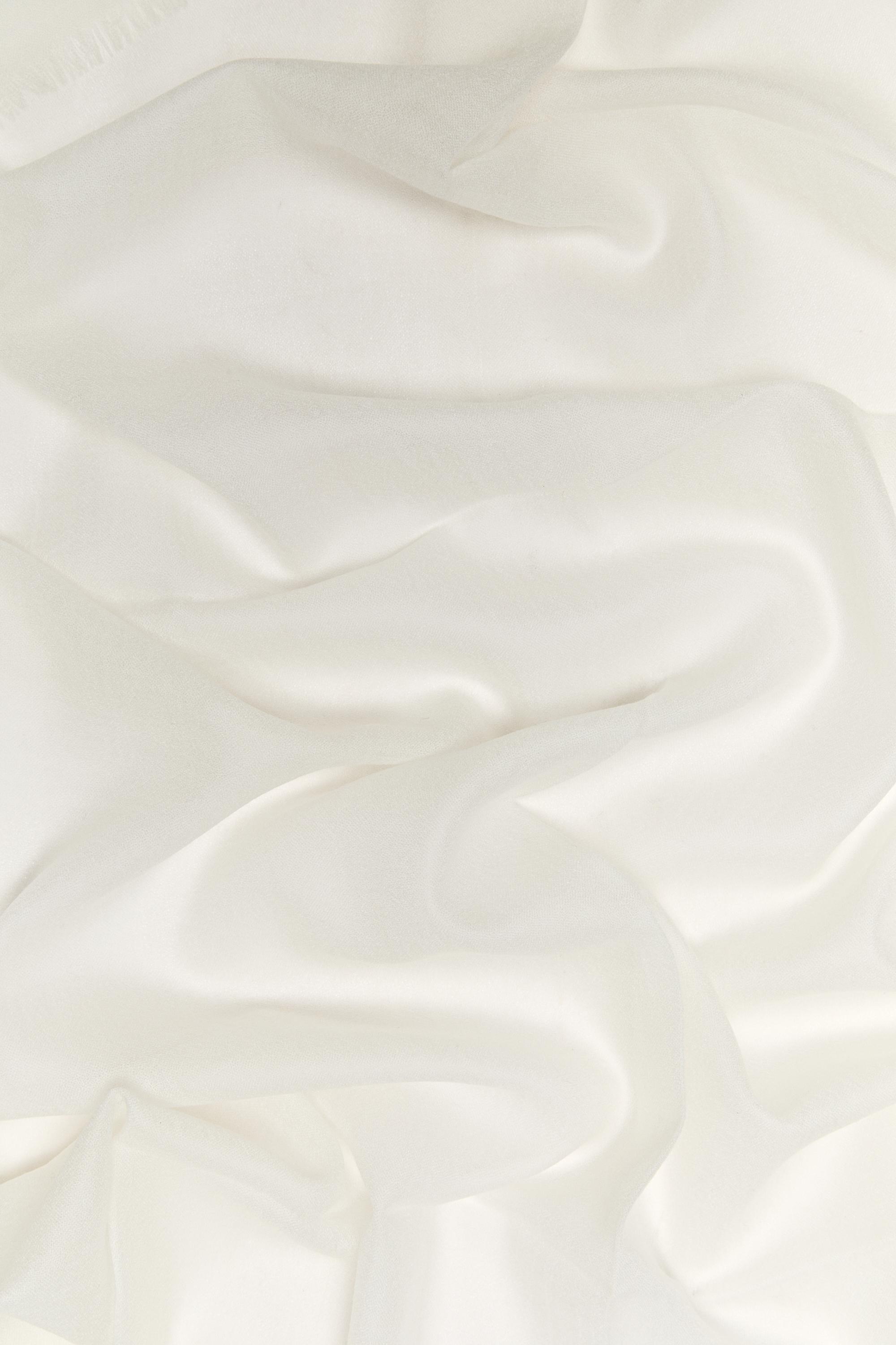 Lightweight 100% wool scarf — CREAM
