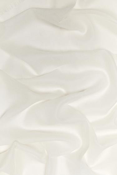 Lightweight 100% wool scarf — CREAM 2